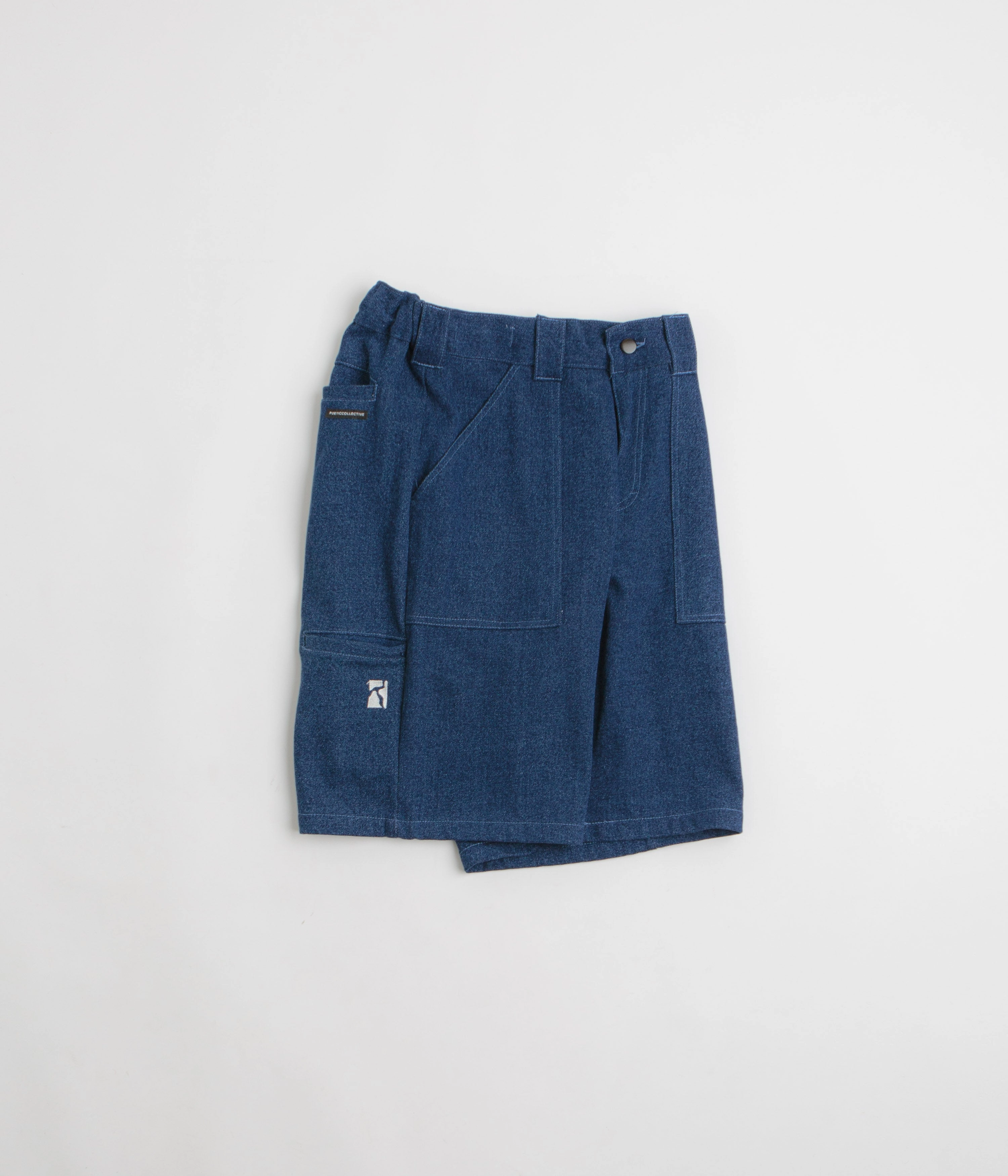 Poetic Collective Painter Shorts - Classic Wash Slim Fit Design Compression Lining