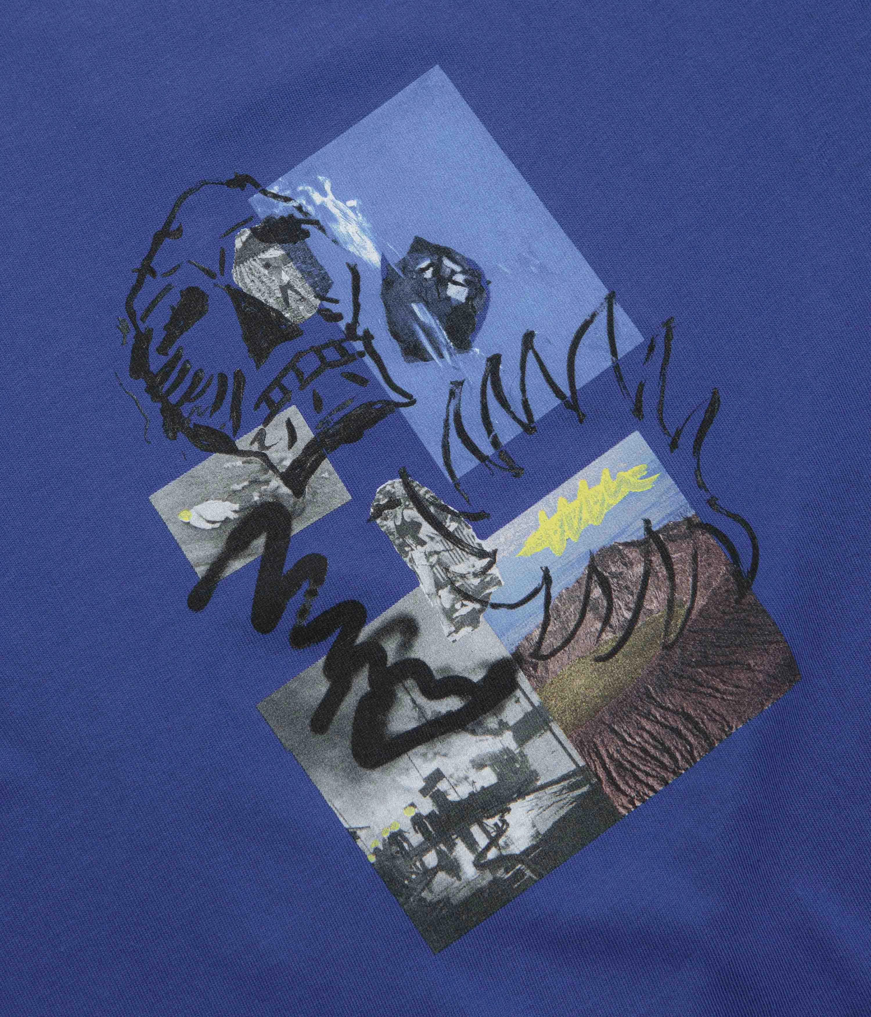 Easygoing Design Eco Friendly Fabric Poetic Collective Skull T-Shirt - Blue