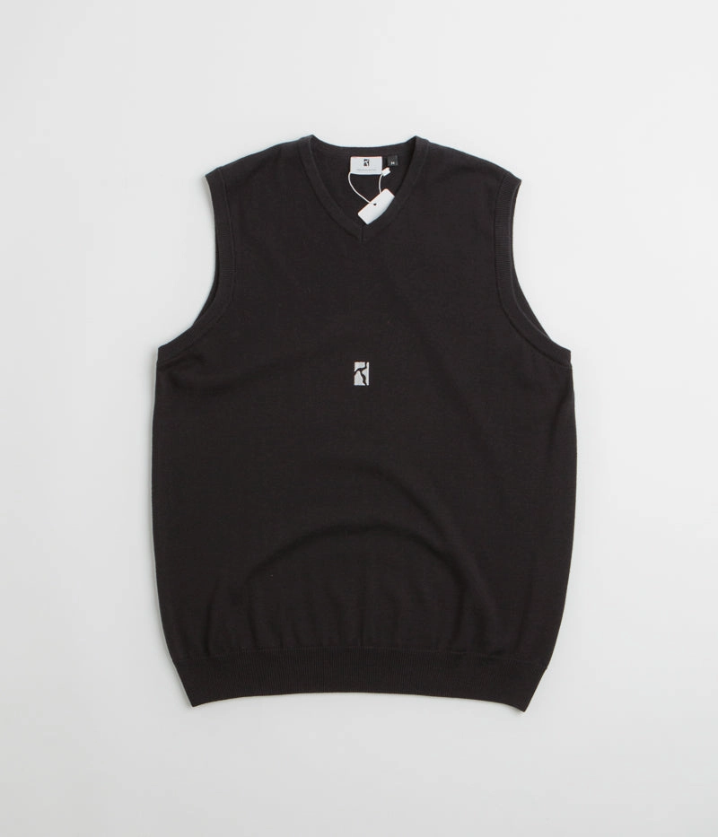Chilly Weather Wear Knit Layering Poetic Collective Slipover Vest - Black