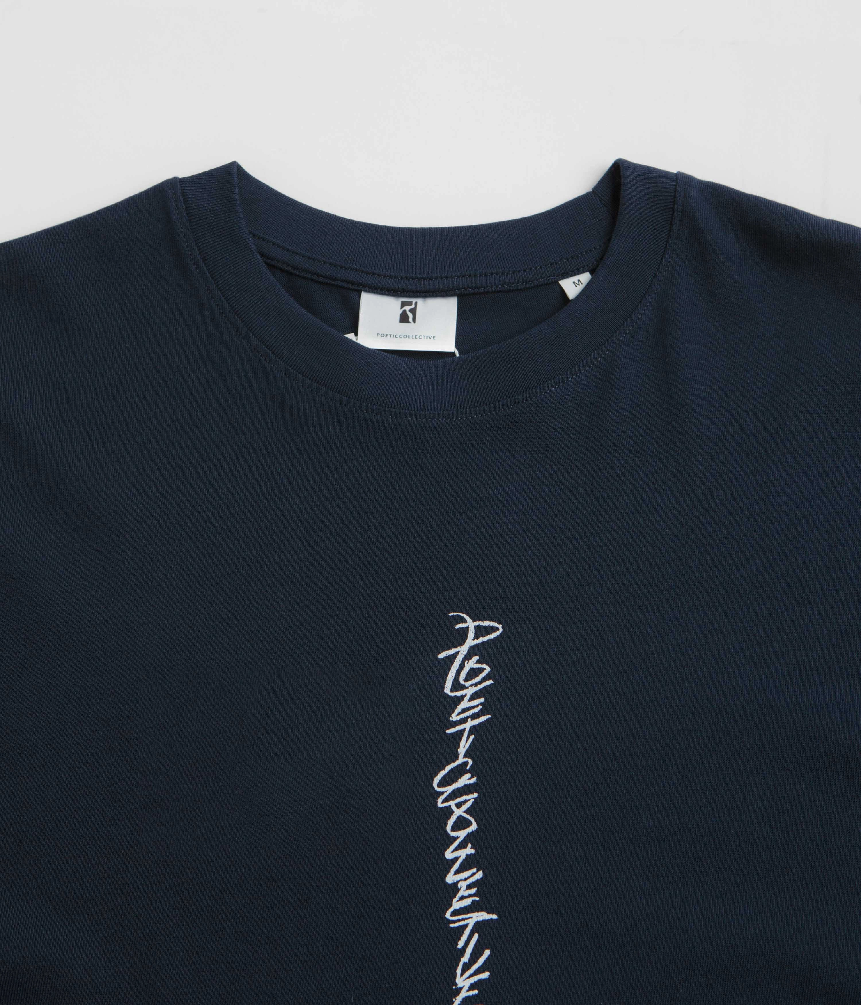 Casual and cool Cool Weather Wear Poetic Collective Tribal T-Shirt - Navy