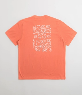 Casual Layer Look Fashion-Ready Poetic Collective Tribal T-Shirt - Orange