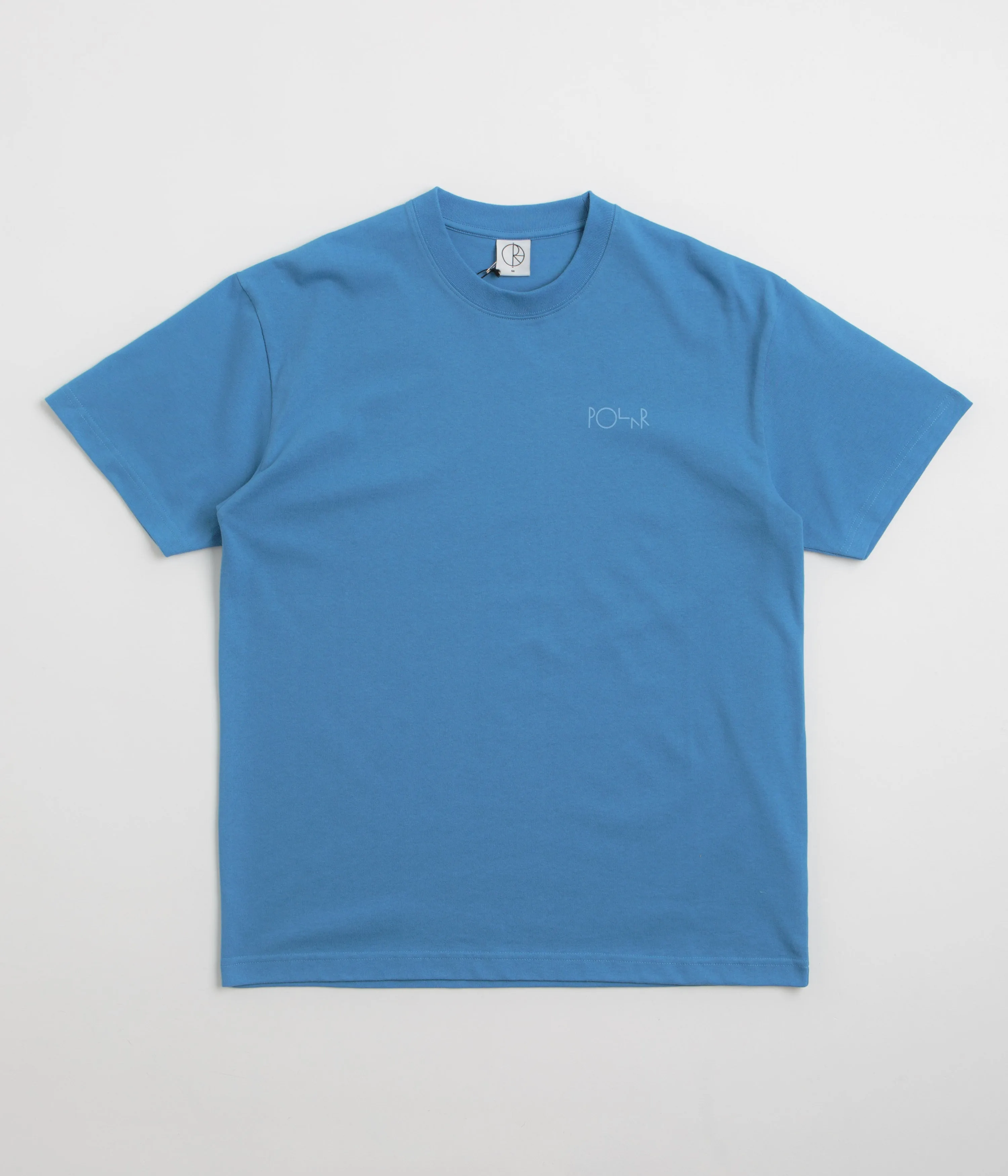Polar Contrast Stroke Logo T-Shirt - French Blue Lightweight Weave