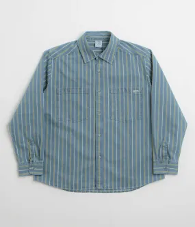 Networking Session Soft Material Polar Denim Mike Shirt - Blue / Yellow