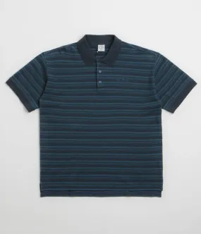 Polar Stripe Surf Polo Shirt - Neptune Blue Holiday Outfit high-low hem