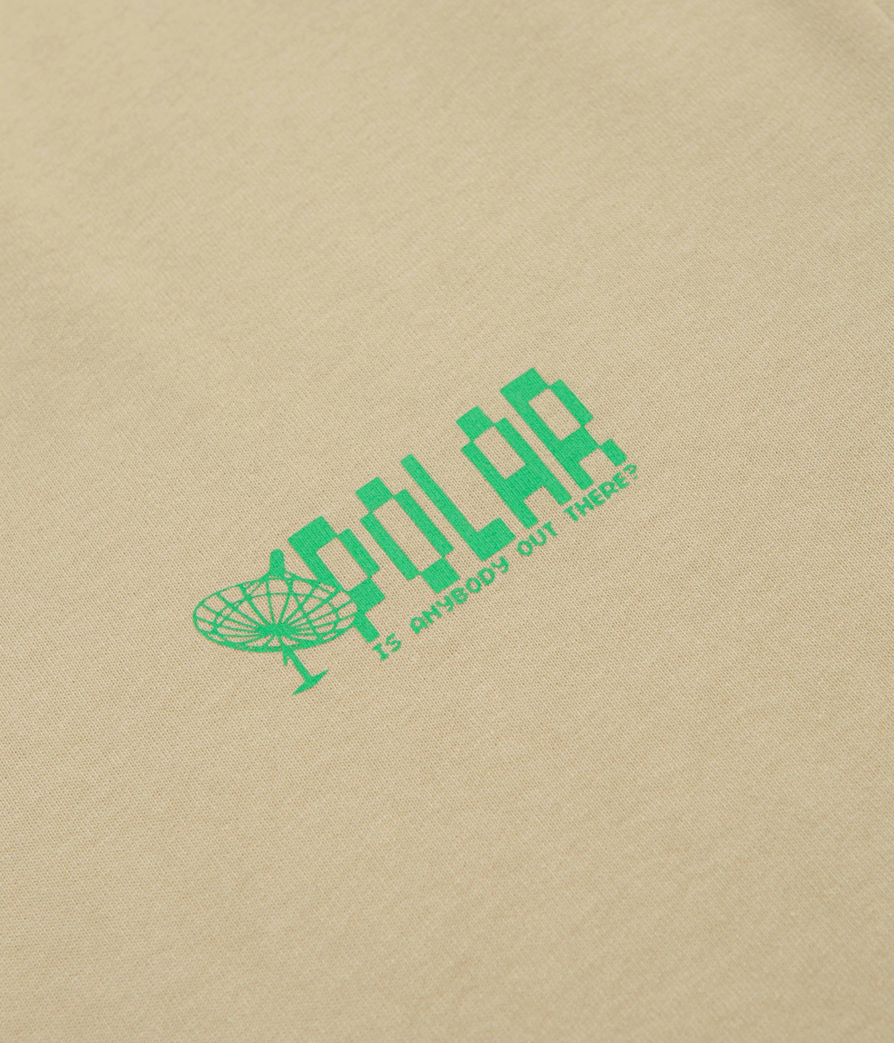 Polar Anyone Out There T-Shirt - Sand Soft Design Contrast Inner Binding