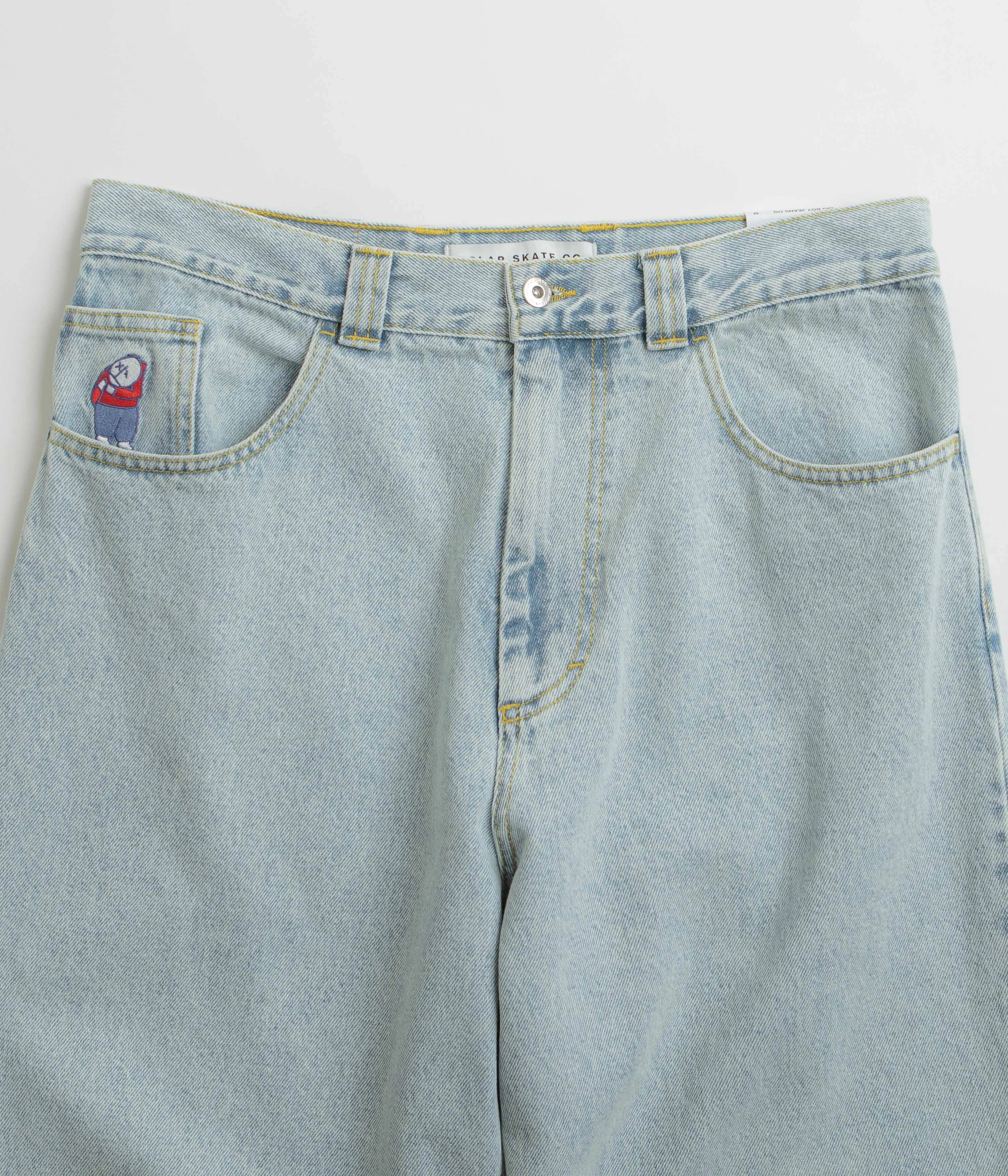 Non Slip Waistband Polar Big Boy Jeans - Light Blue / OG Logo
