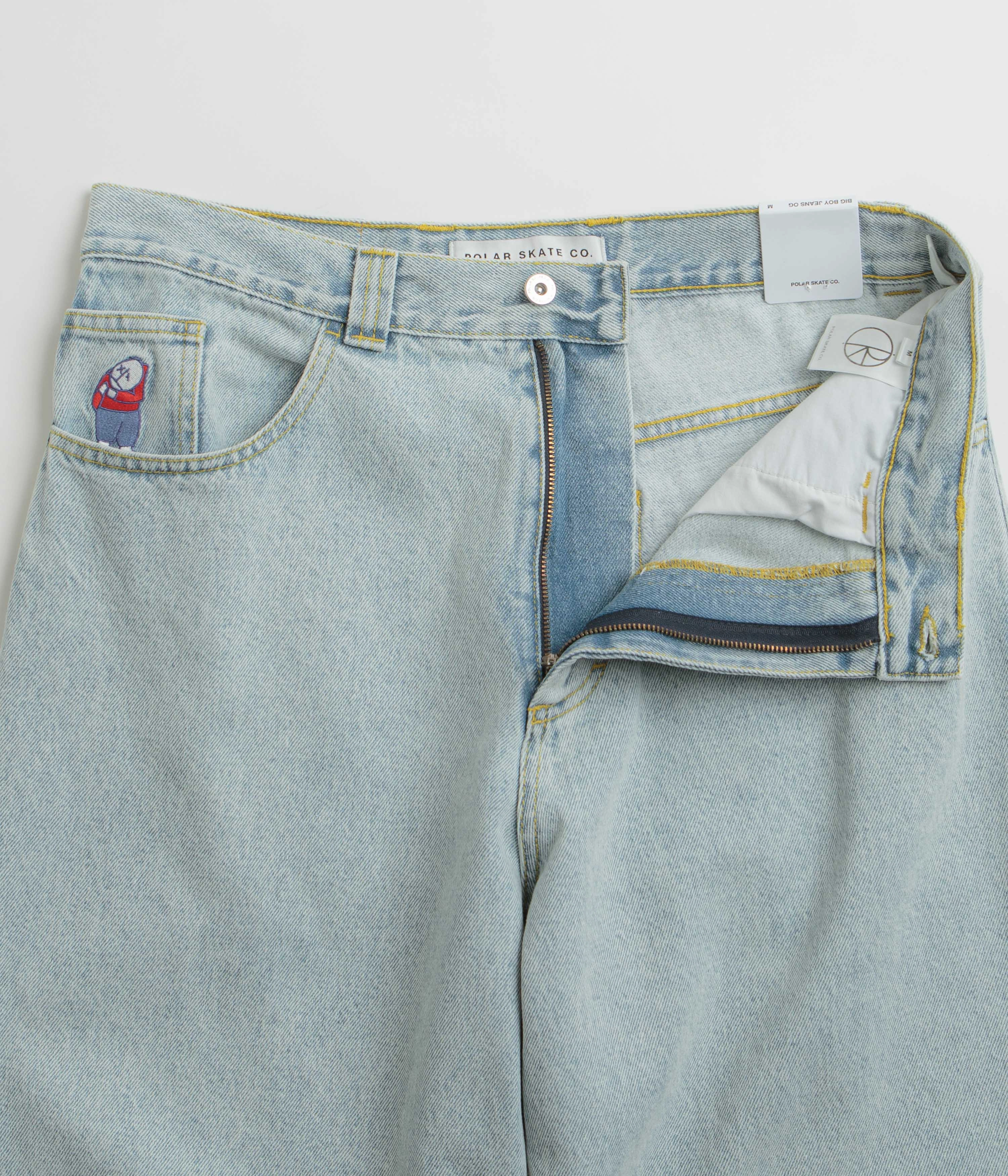 Polar Big Boy Jeans - Light Blue / OG Logo Flattering Style Perfectly Fit