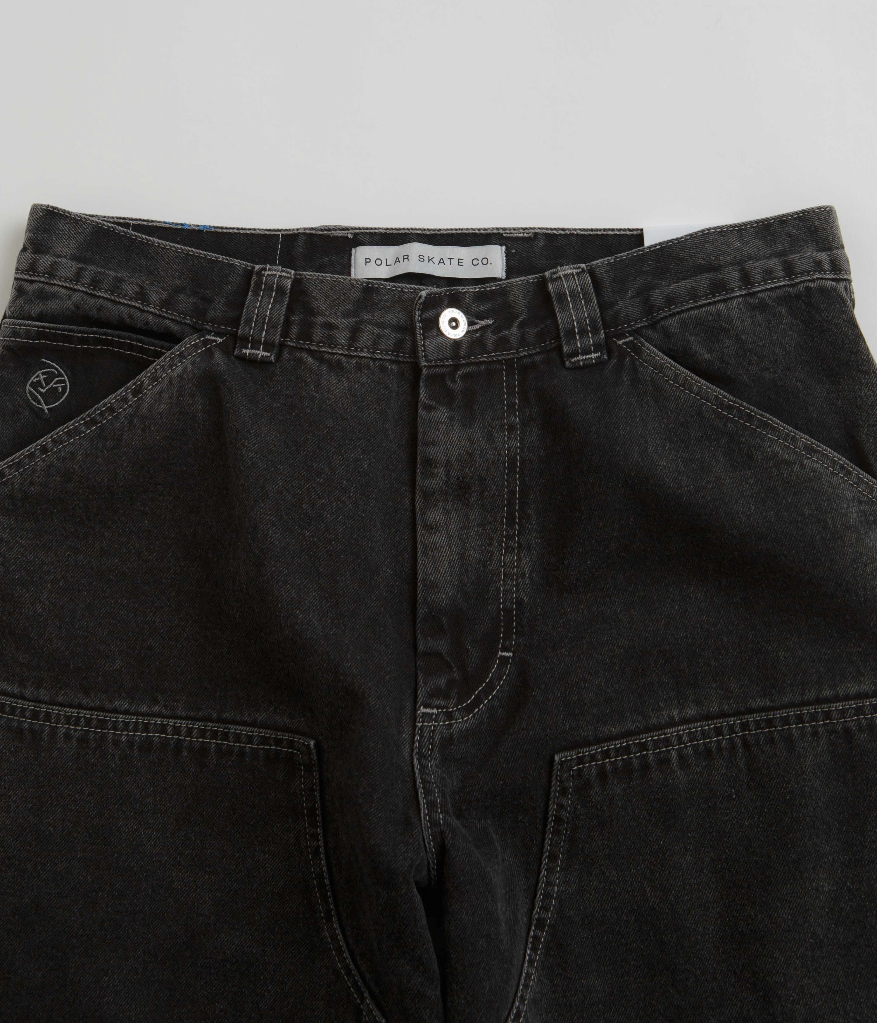 Side slits Polar Big Boy Work Pants - Silver Black