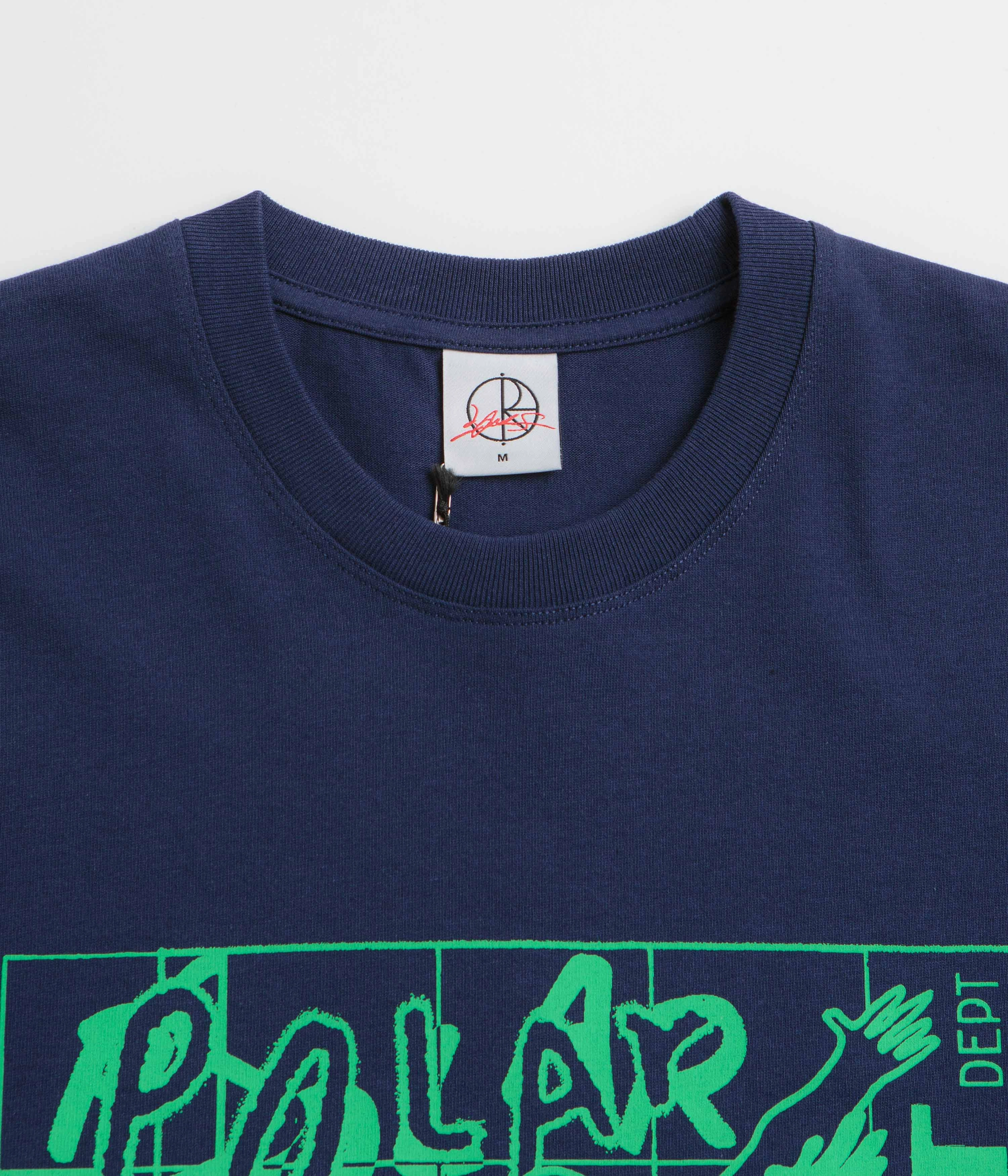 Natural Fiber Blend Urban Trend Polar Clubb Inc T-Shirt - Dark Blue