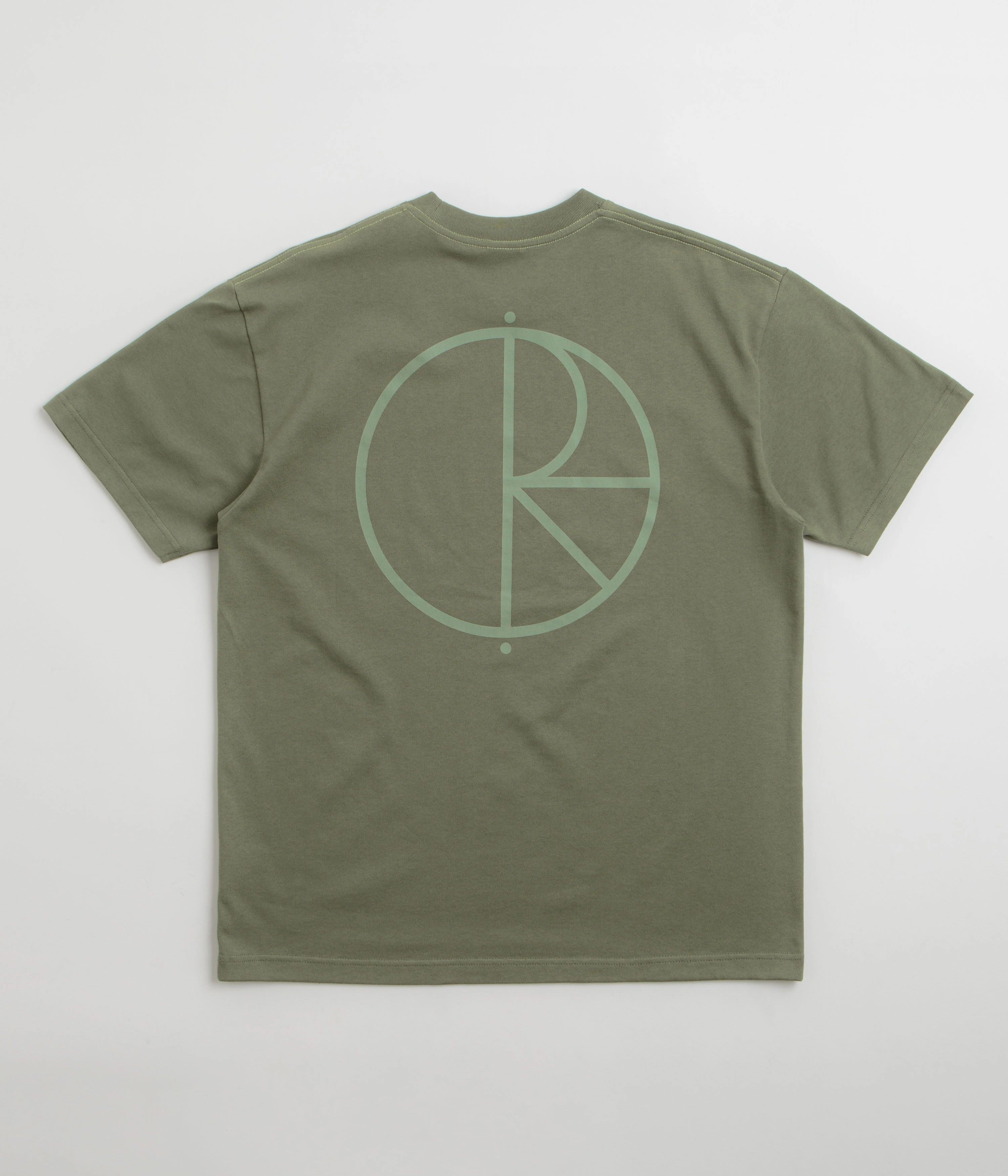 Sporty Look Wear Sporty Comfort Wear Polar Contrast Stroke Logo T-Shirt - Moss Green