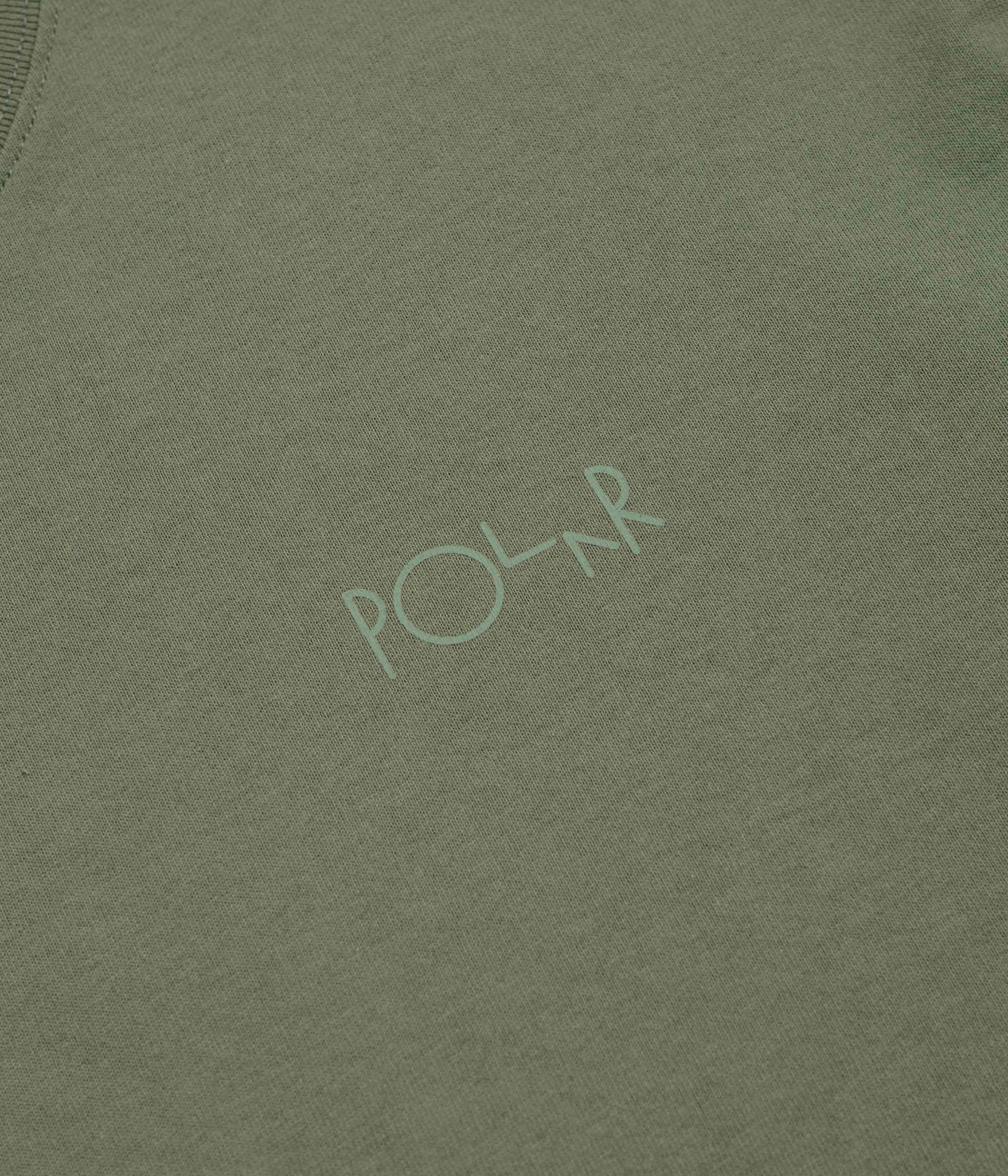 DropShoulderDesign Everyday Casual Polar Contrast Stroke Logo T-Shirt - Moss Green