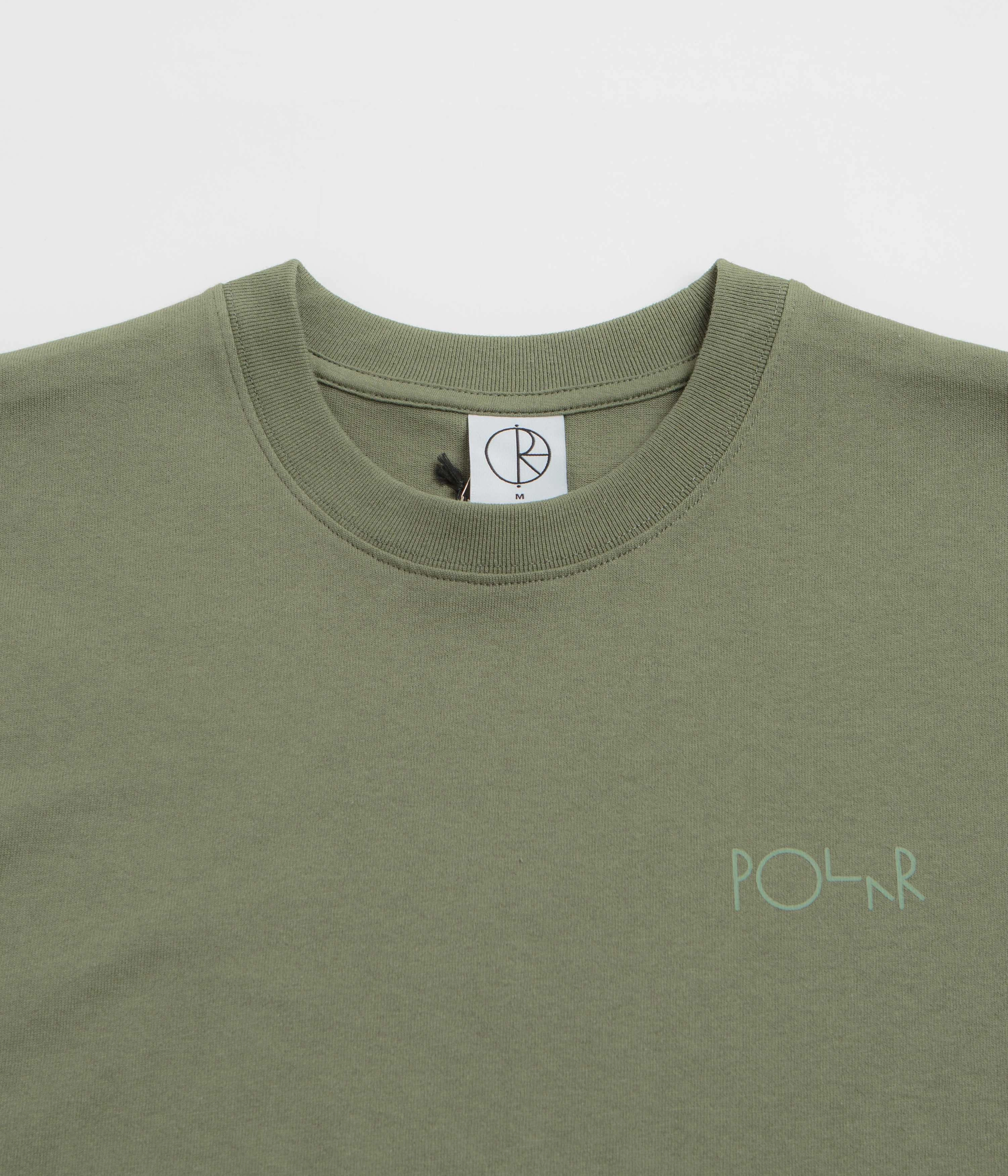 Outdoor Trend Polar Contrast Stroke Logo T-Shirt - Moss Green