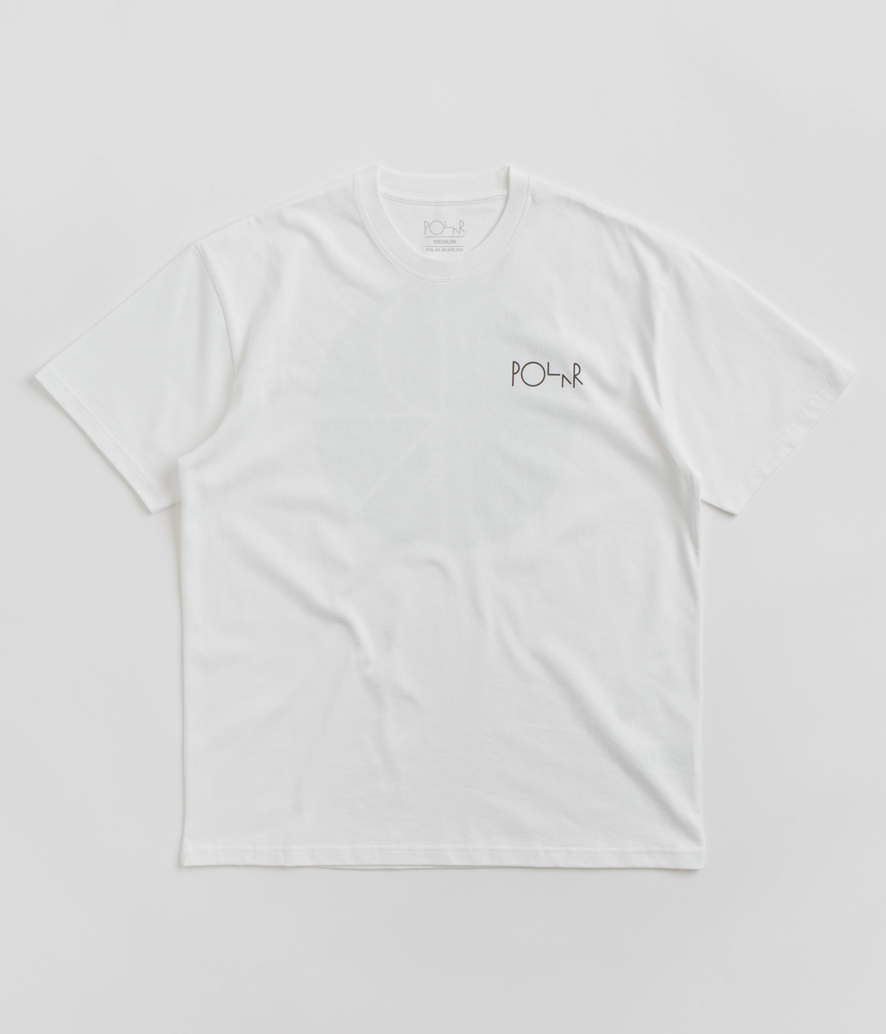 Polar Fill Logo T-Shirt - White / Black Stylish Essential Layered Style