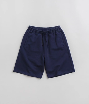 Slim Waist Polar Frank Sweat Shorts - Dark Blue