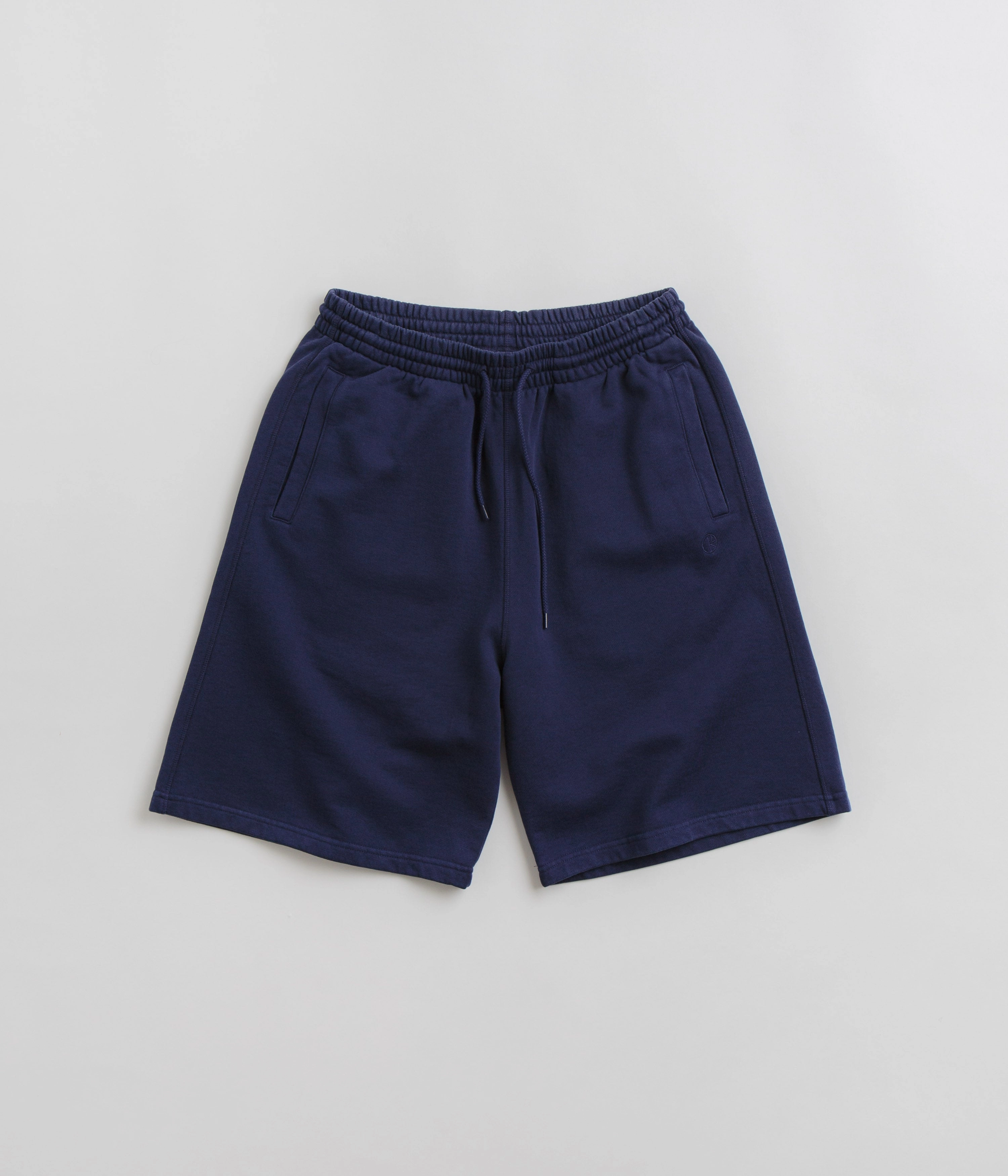 Slim Waist Polar Frank Sweat Shorts - Dark Blue