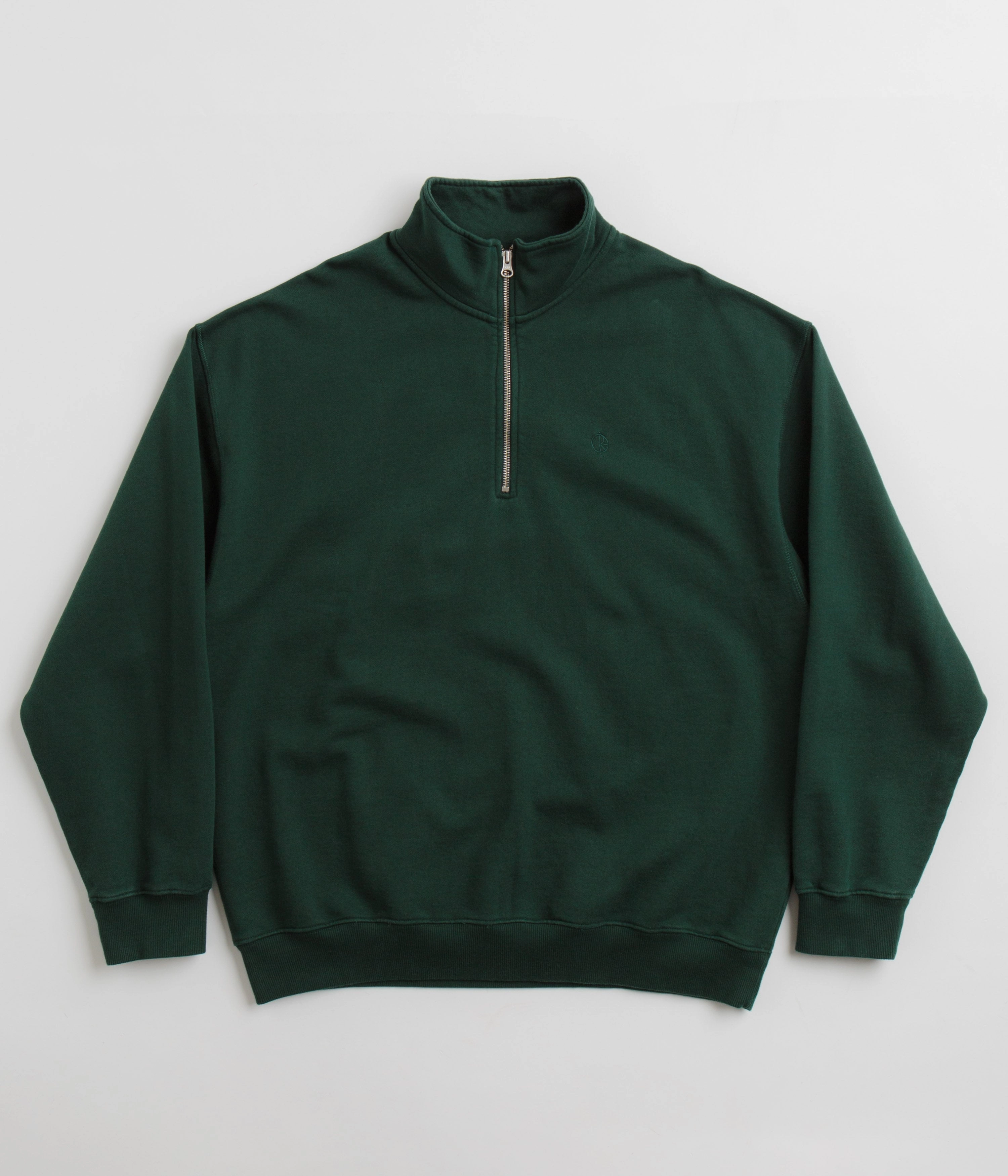 Simple Chic Simple Style Polar Frankie Half Zip Sweatshirt - Dark Emerald