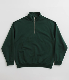 Simple Chic Simple Style Polar Frankie Half Zip Sweatshirt - Dark Emerald