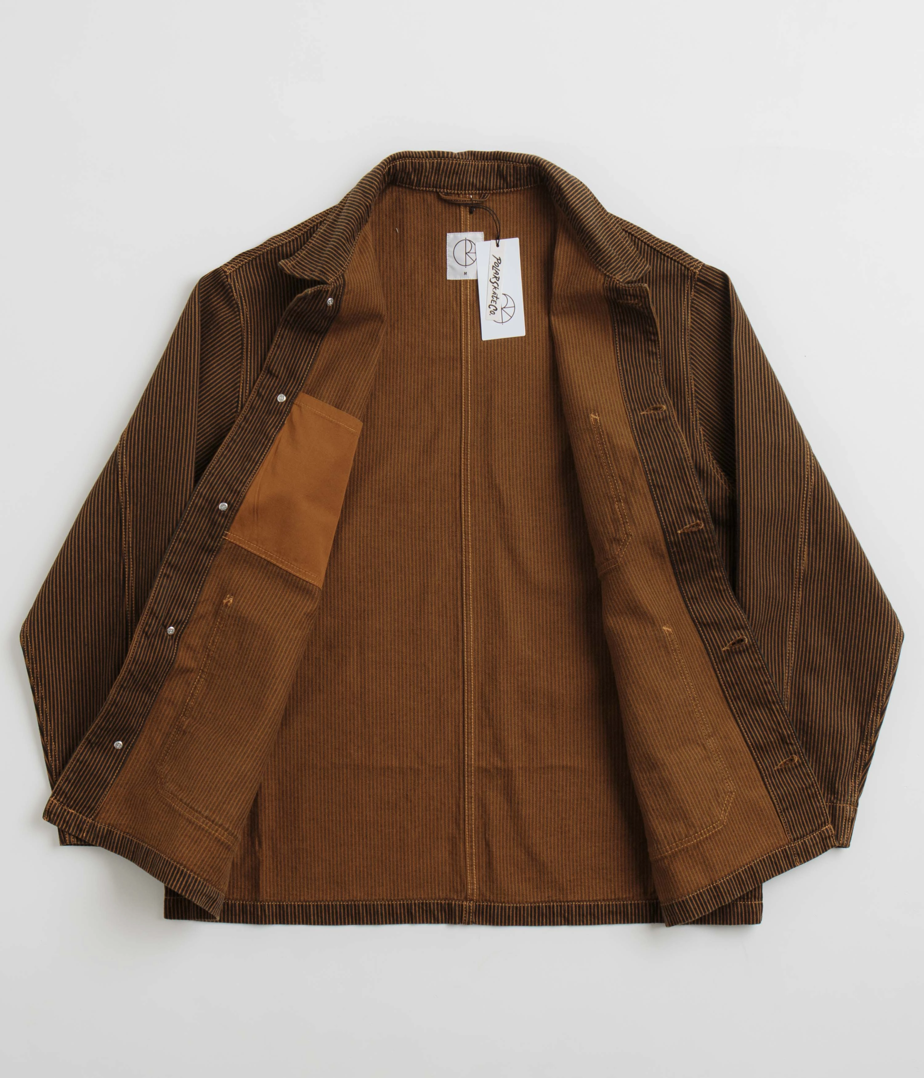 FlexibleCuffSystem Breathable fabric tech Polar Hickory Stripe Ezra Jacket - Rust