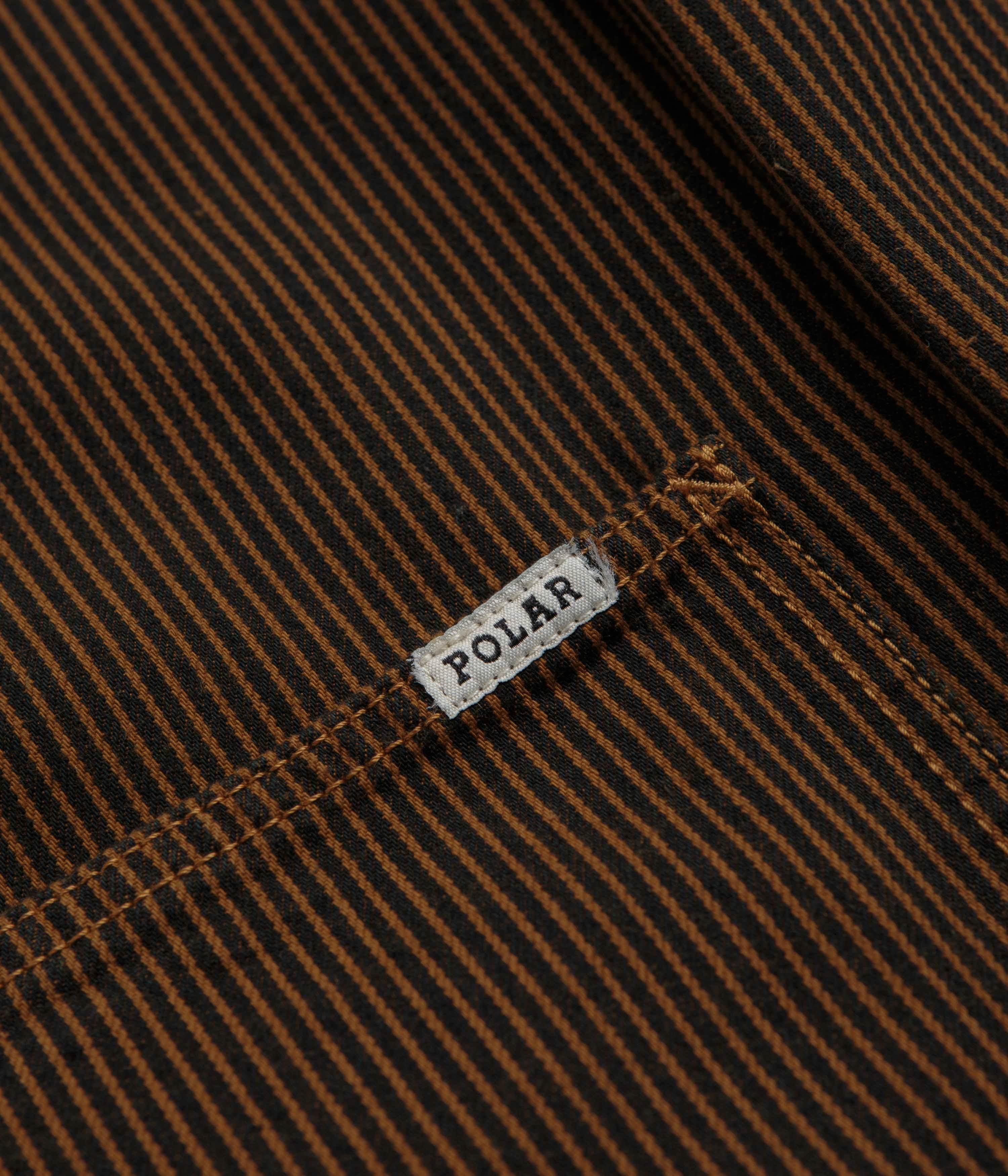 Contemporary Fit Polar Hickory Stripe Ezra Jacket - Rust