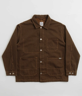 SeamlessBonding Modern Fit Polar Hickory Stripe Ezra Jacket - Rust