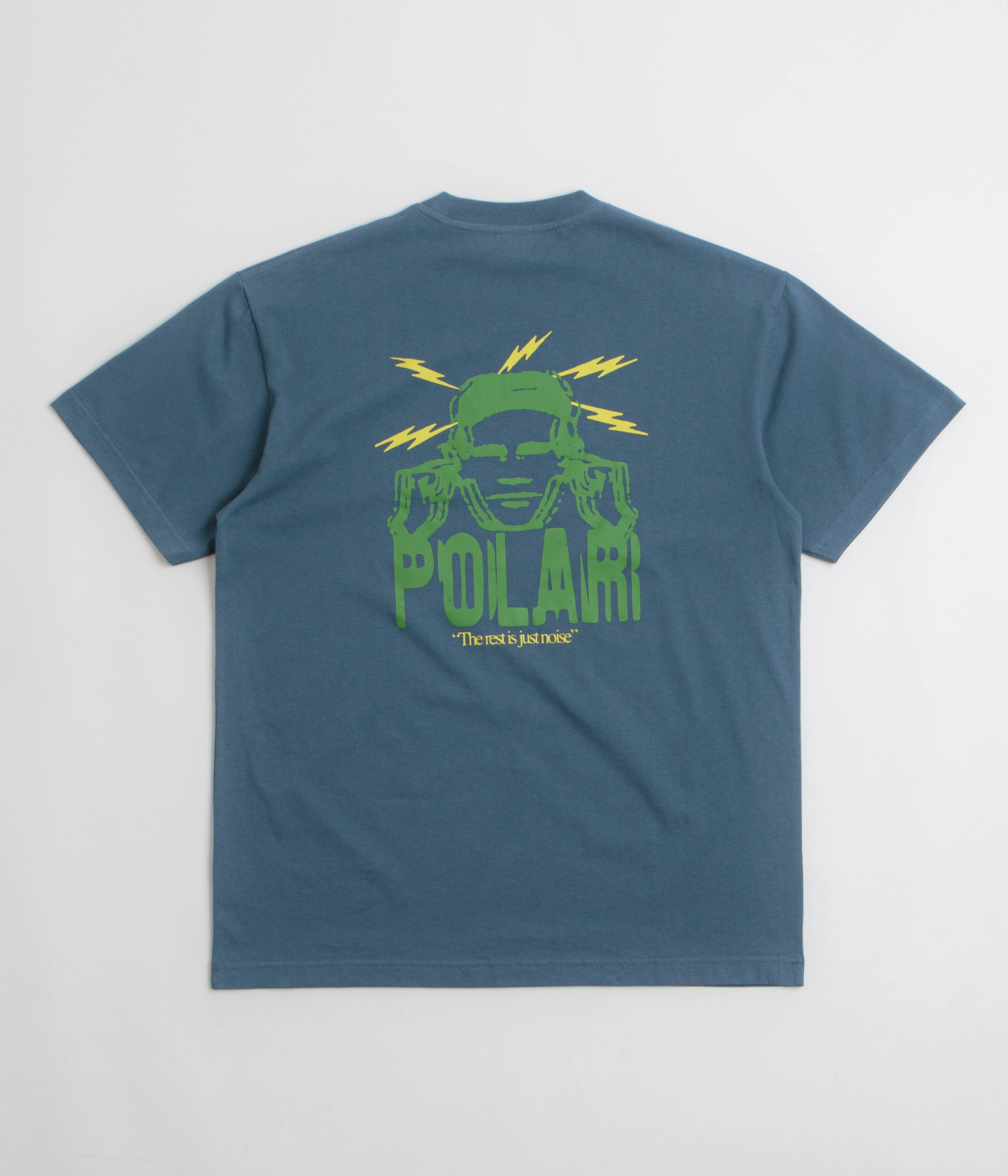 Cozy Feeling Temperature Regulating Fabric Polar Noise T-Shirt - Grey Blue