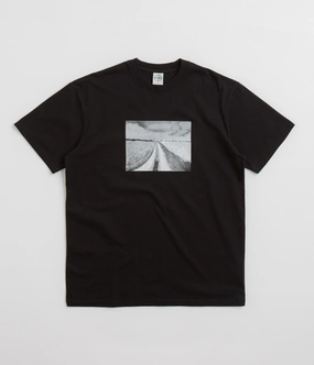Chill Comfort Look Durable Knitwear Polar Open Fields T-Shirt - Black