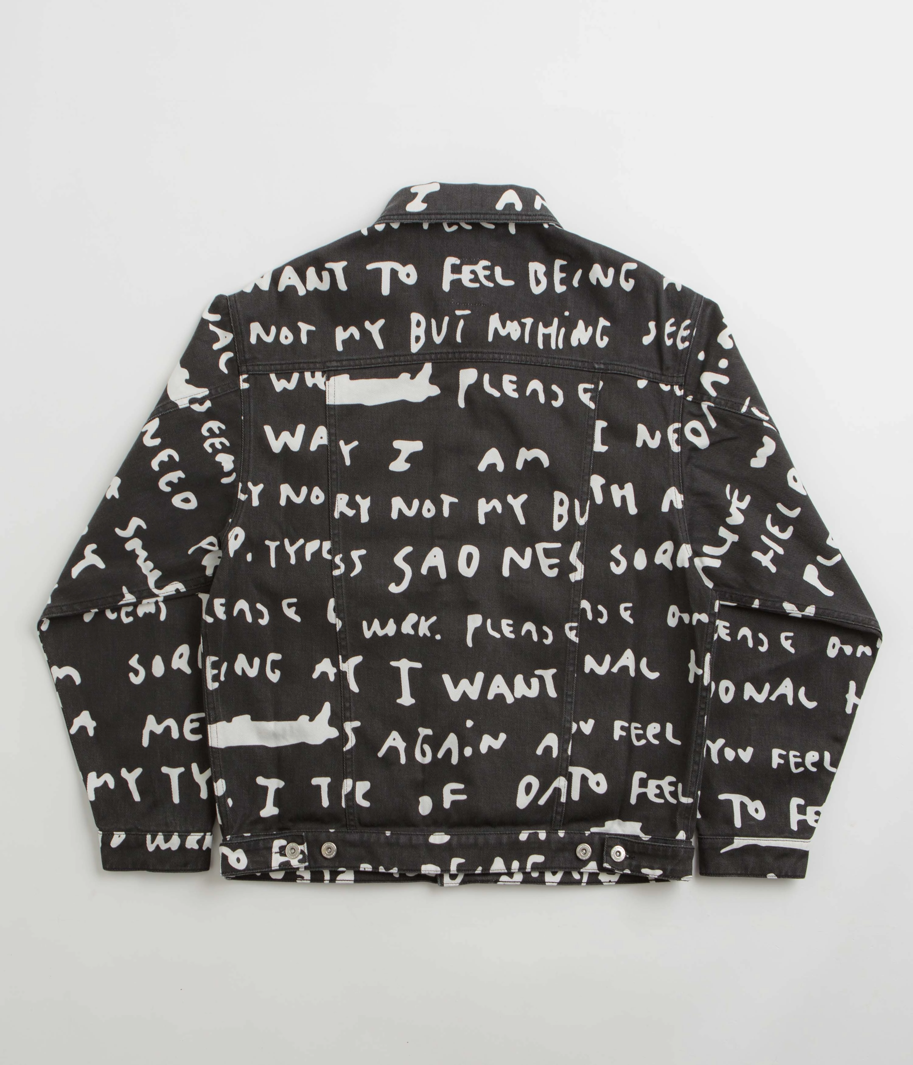 Polar Sad Notes Patrik Jacket - Black / White Friction Reducing Lining Non Irritating Lining