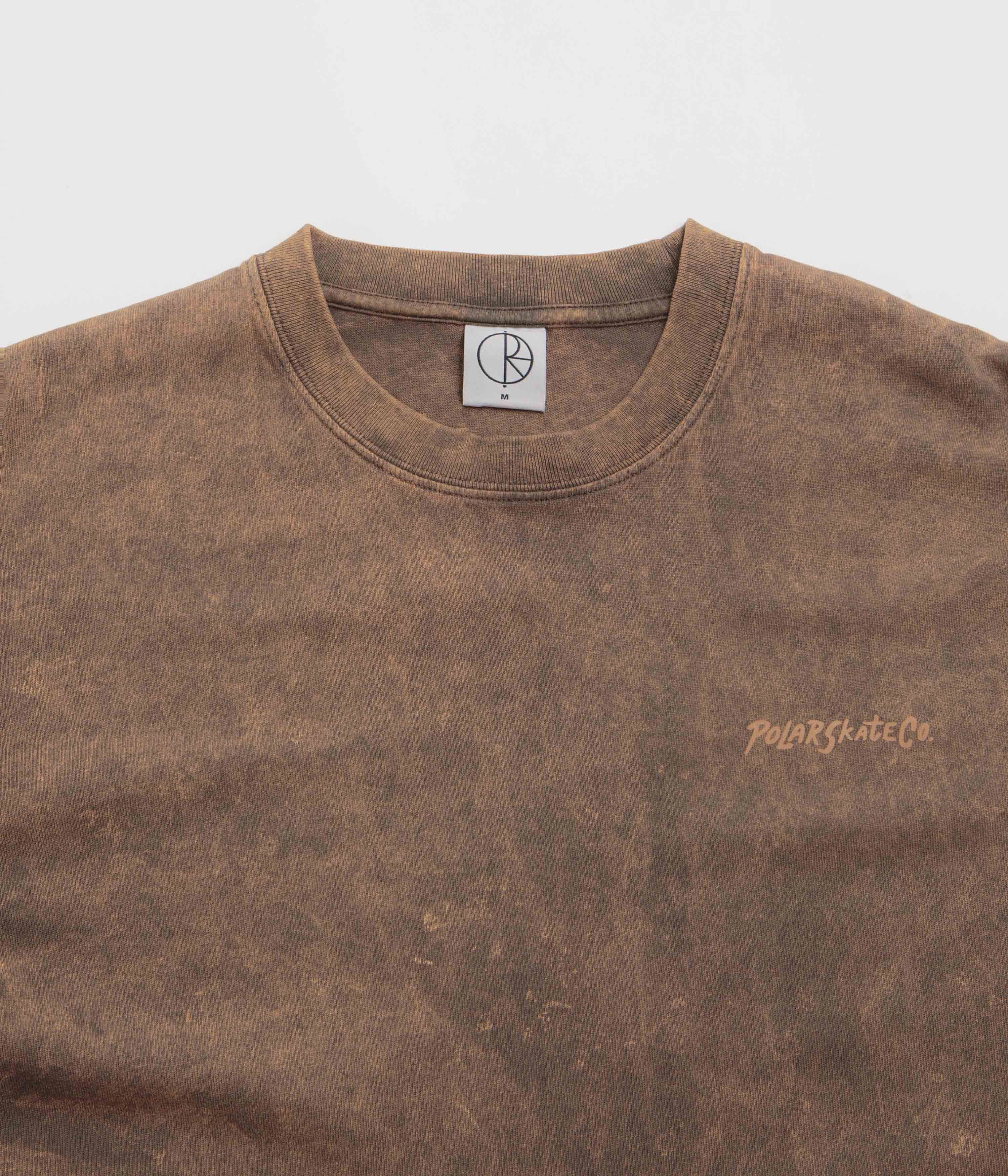 Easy and Relaxed Polar Surf Logo Acid T-Shirt - Brown
