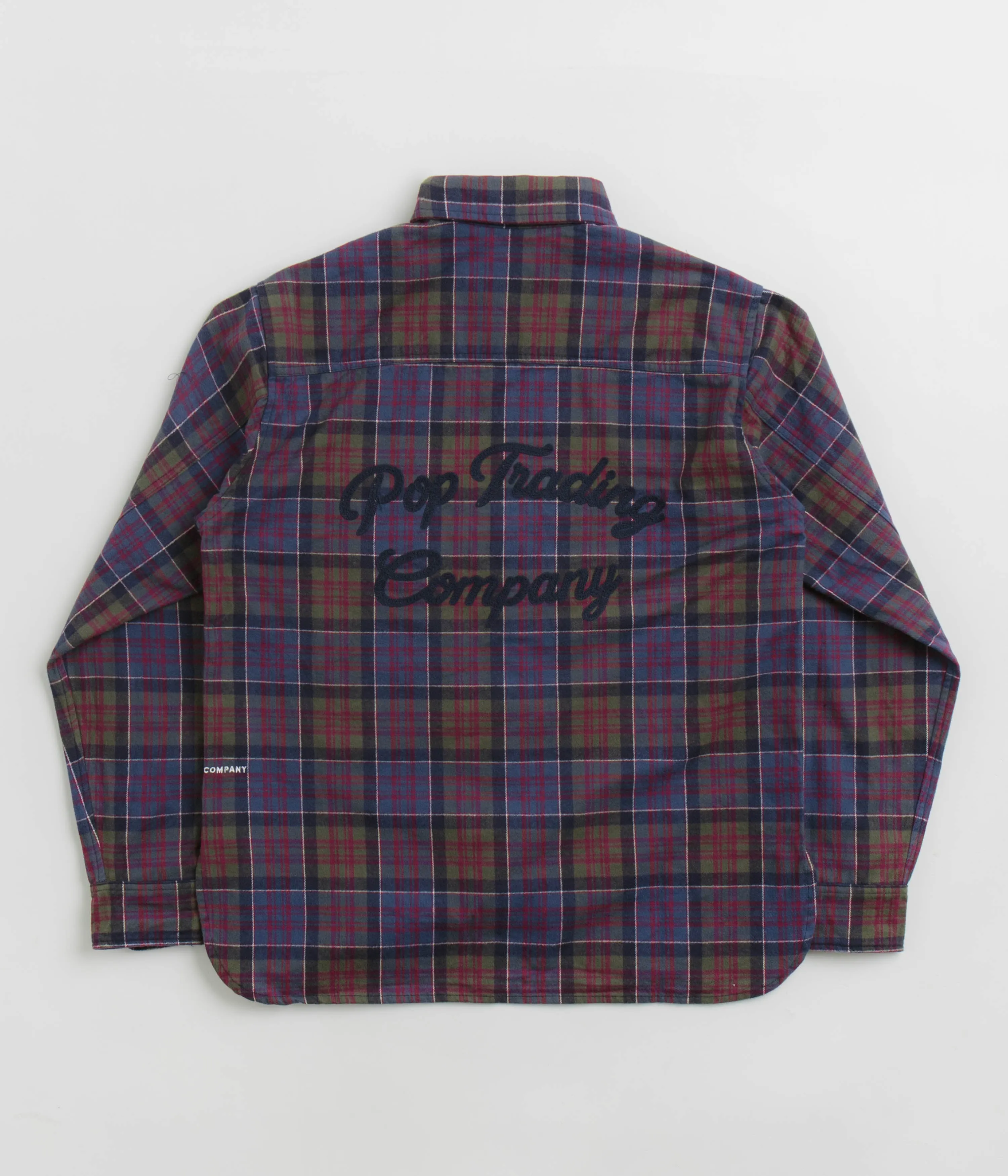 Neutral Toned Stitching Comfortable Fabric Pop Trading Company Flannel BD Shirt - Multicolour