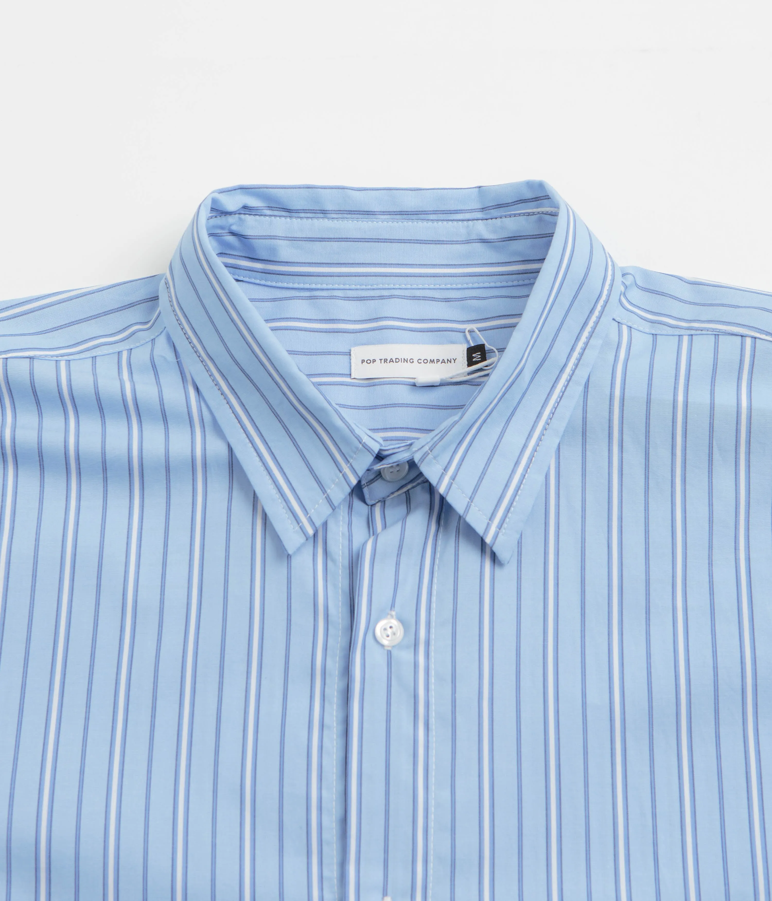Autumn Look Quick Dry Construction Pop Trading Company Striped Logo Shirt - Blue