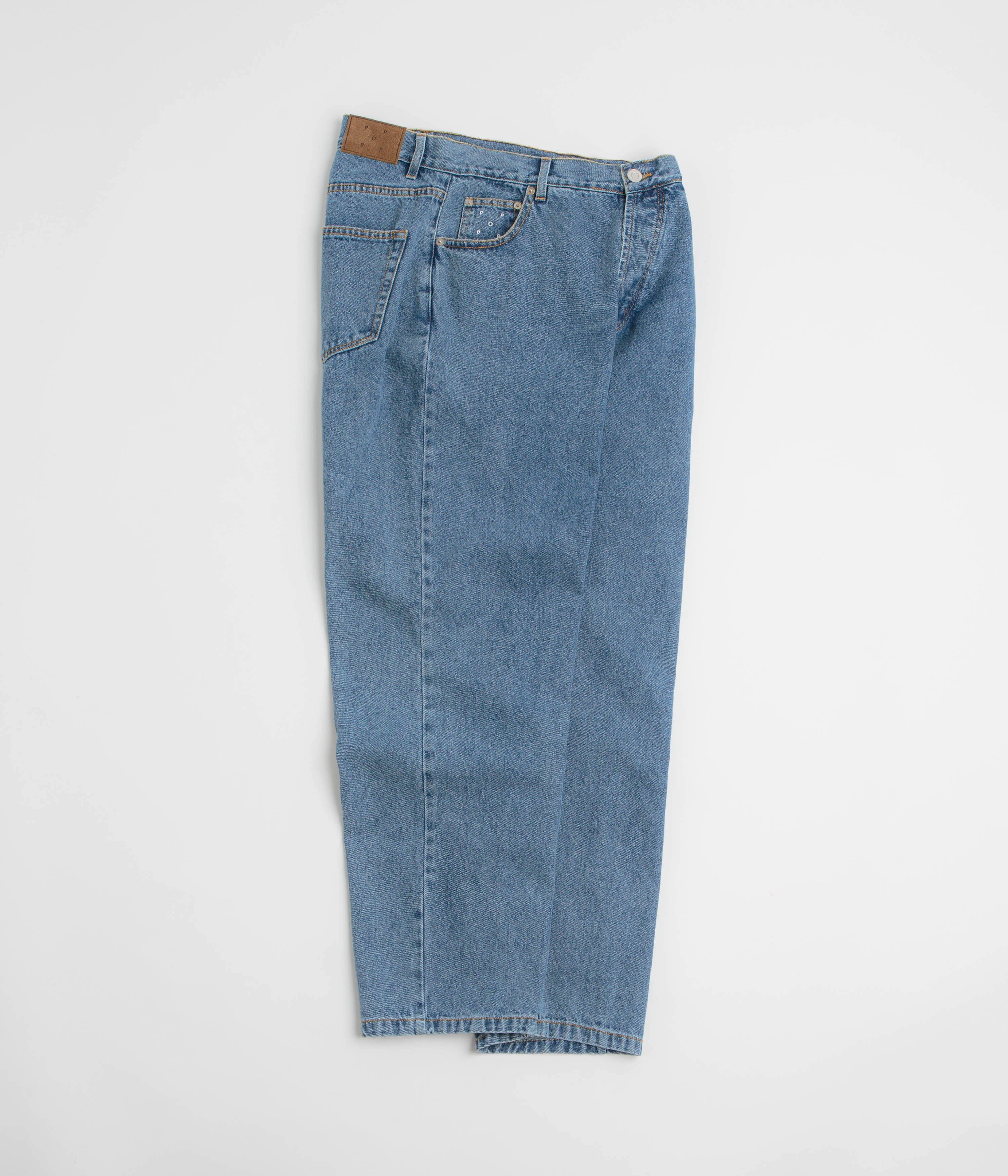 Pop Trading Company DRS Denim Pants - Stonewashed Breathable Comfort Fit Stretching Fit
