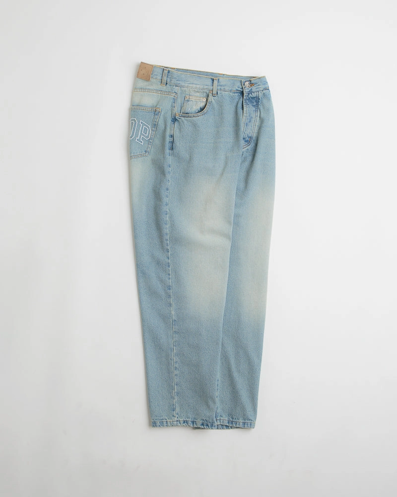 Wrinkle Free Fabric Low Bulk Material Pop Trading Company DRS Pants - Washed Denim / Blue