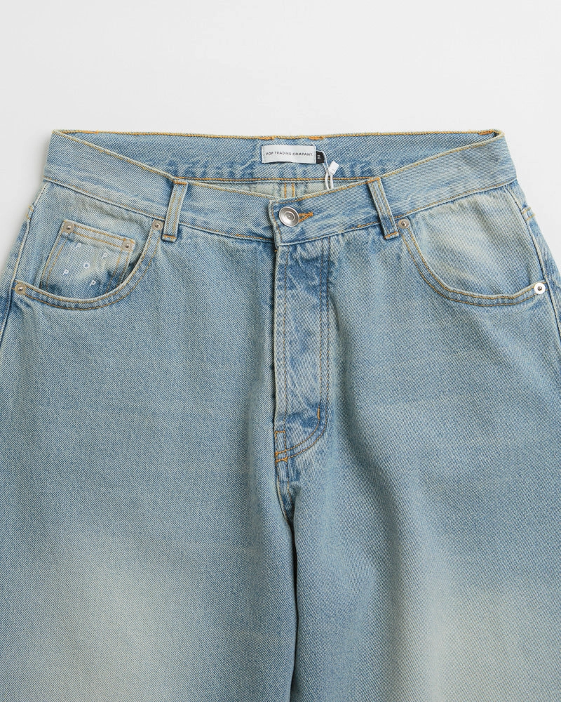 Durable Waistband Pop Trading Company DRS Pants - Washed Denim / Blue