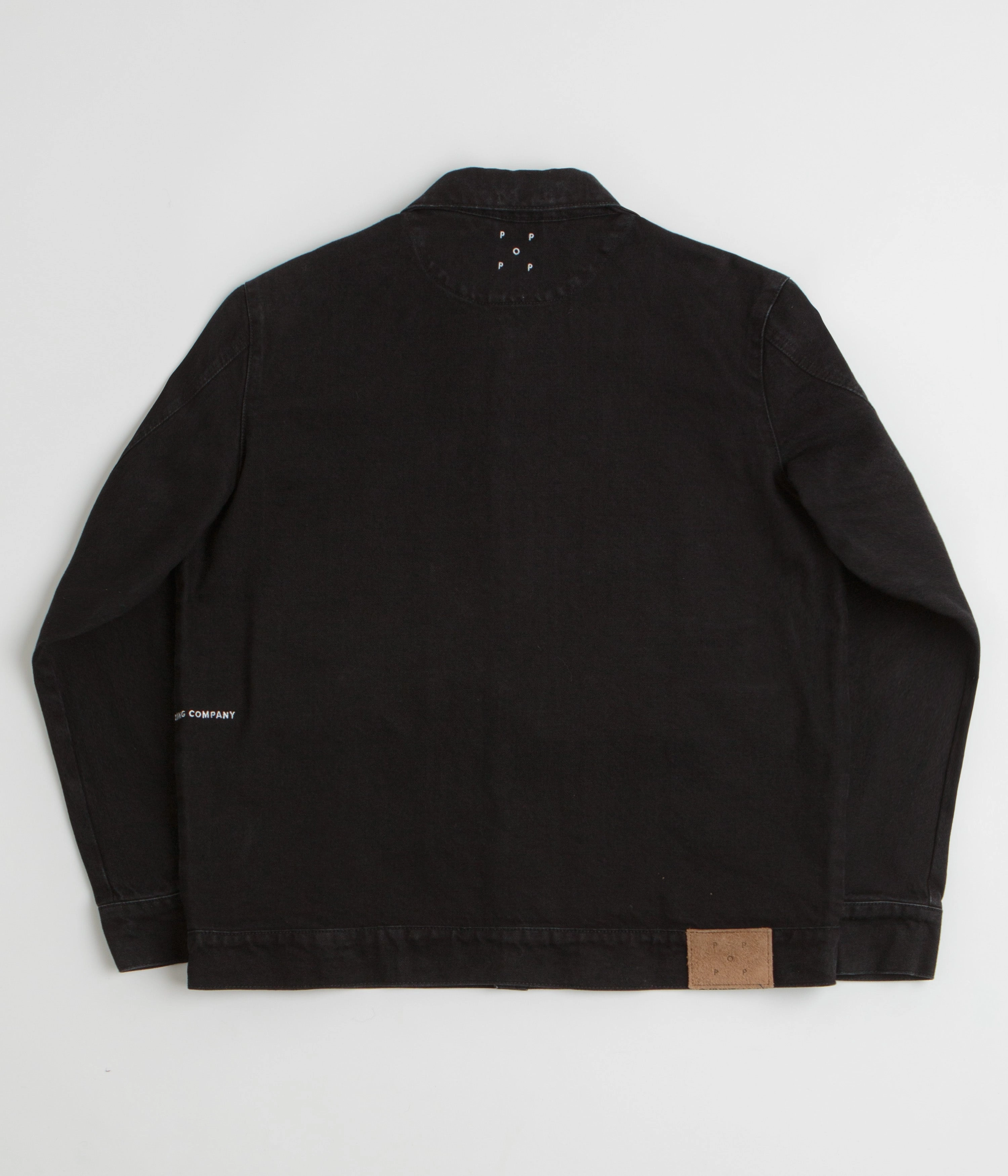 Soft Cover Light Diffusing Fabric Pop Trading Company Full Button Denim Jacket - Rinsed Black