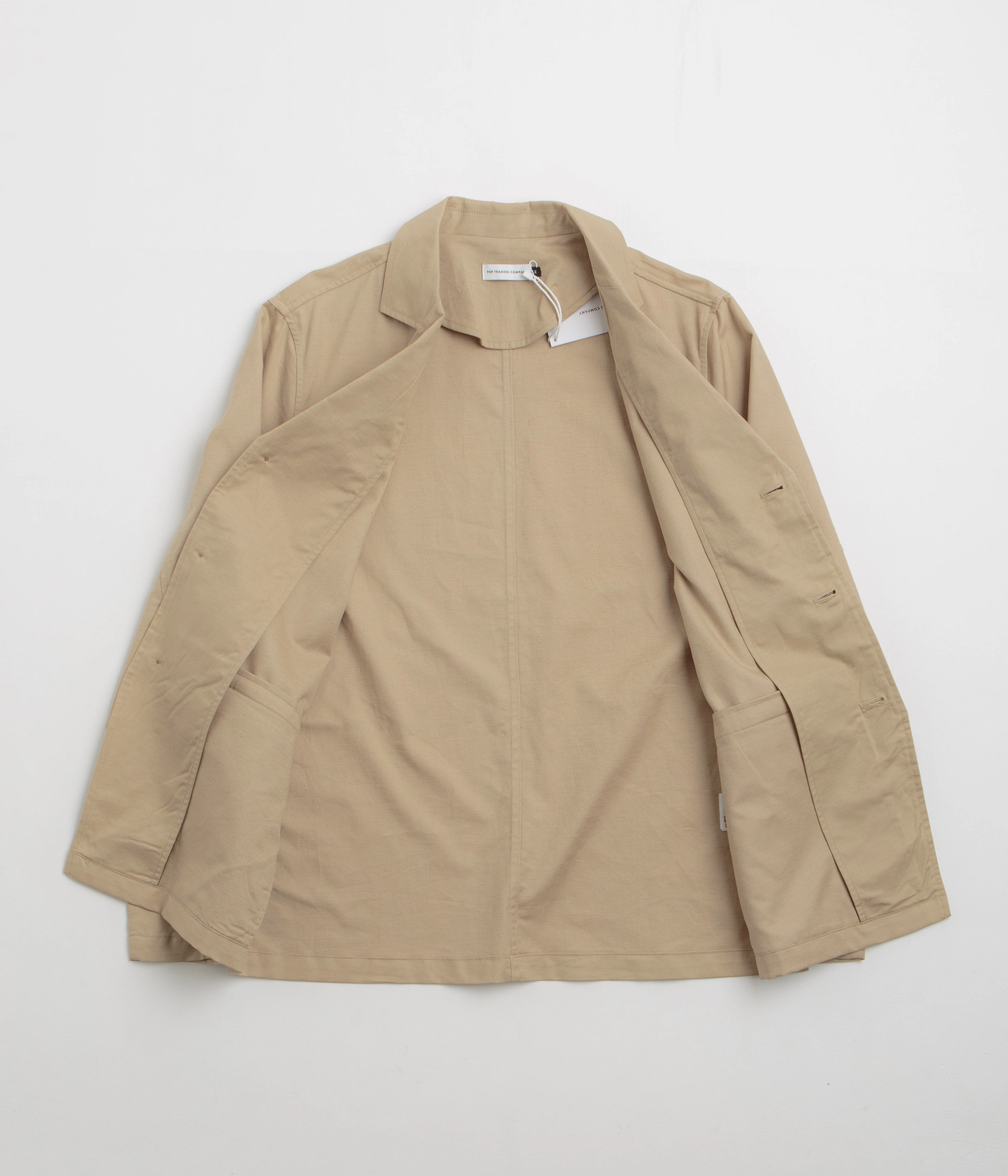 Oversized Silhouette Pop Trading Company Hewitt Suit Jacket - White Pepper