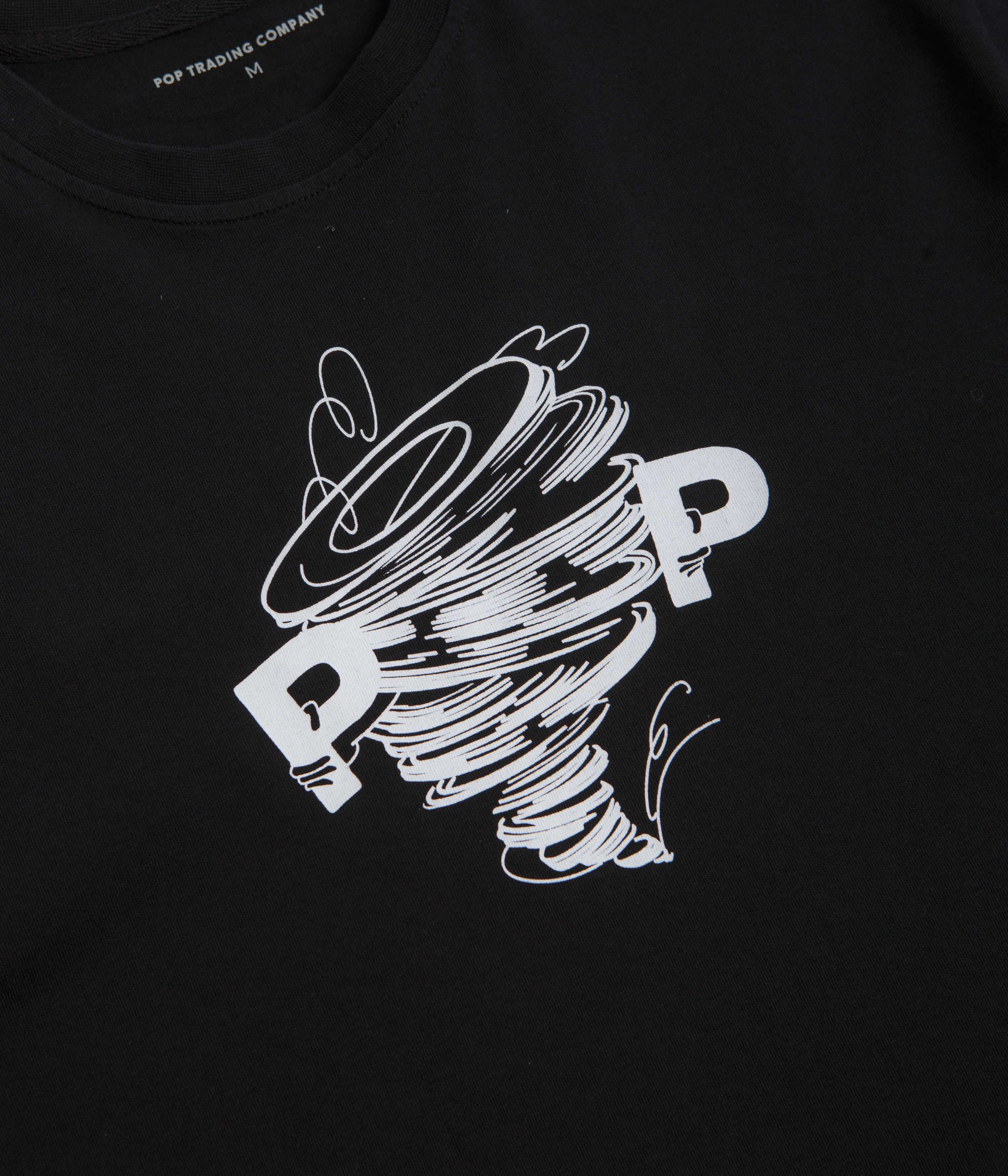 Pop Trading Company Swirl T-Shirt - Black Stylish Design