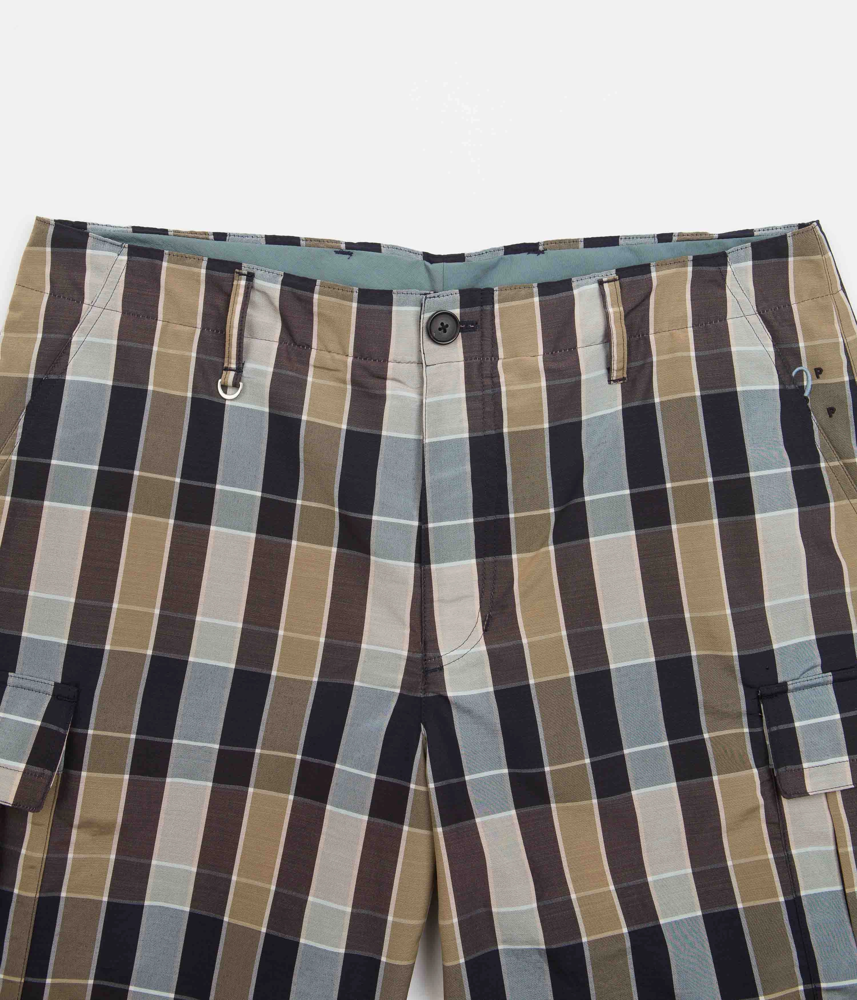 RipstopMaterial Pop Trading Company x Paul Smith Cargo Shorts - Blue