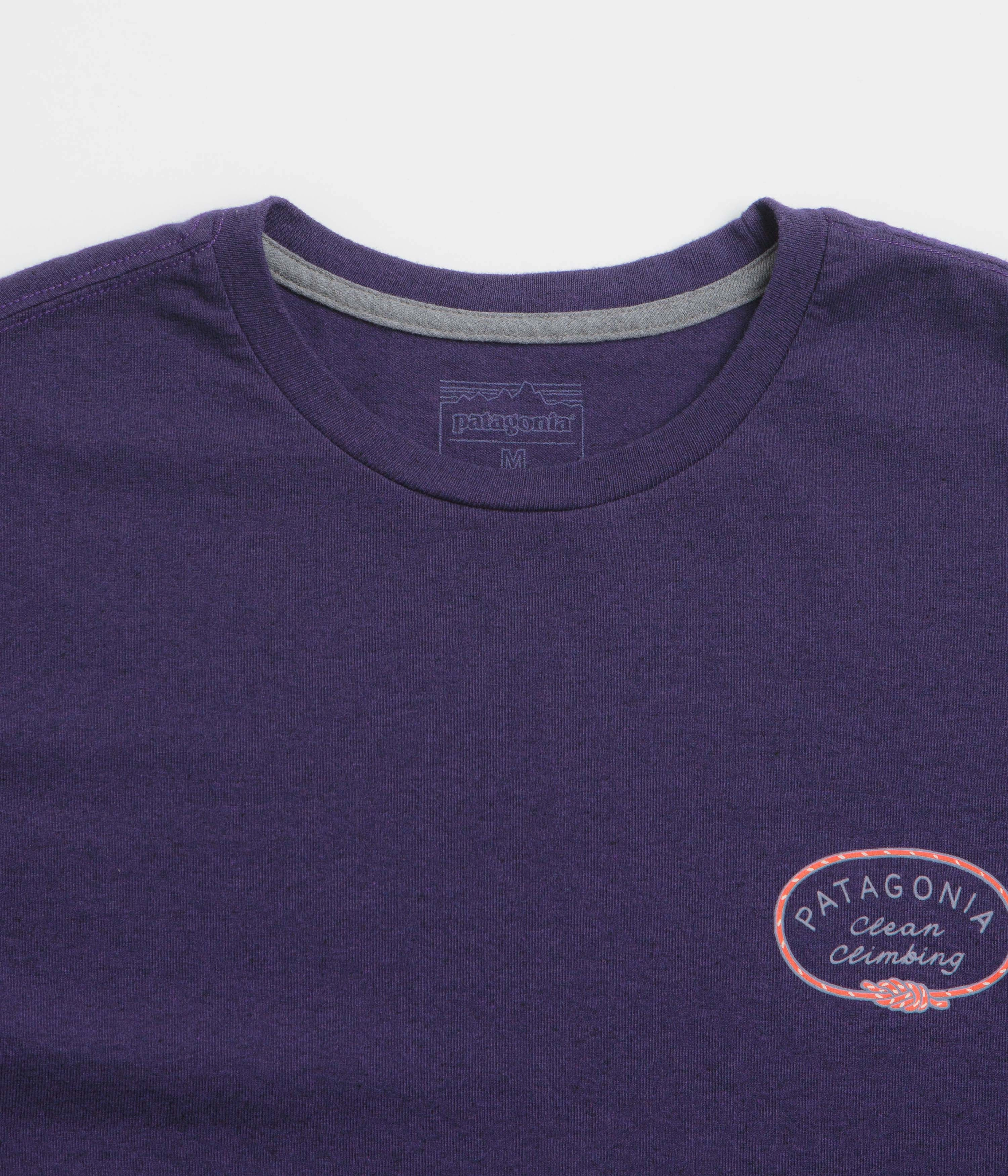 Luxury clothing Patagonia Clean Climb Roots Responsibili-Tee T-Shirt - Plummet Purple