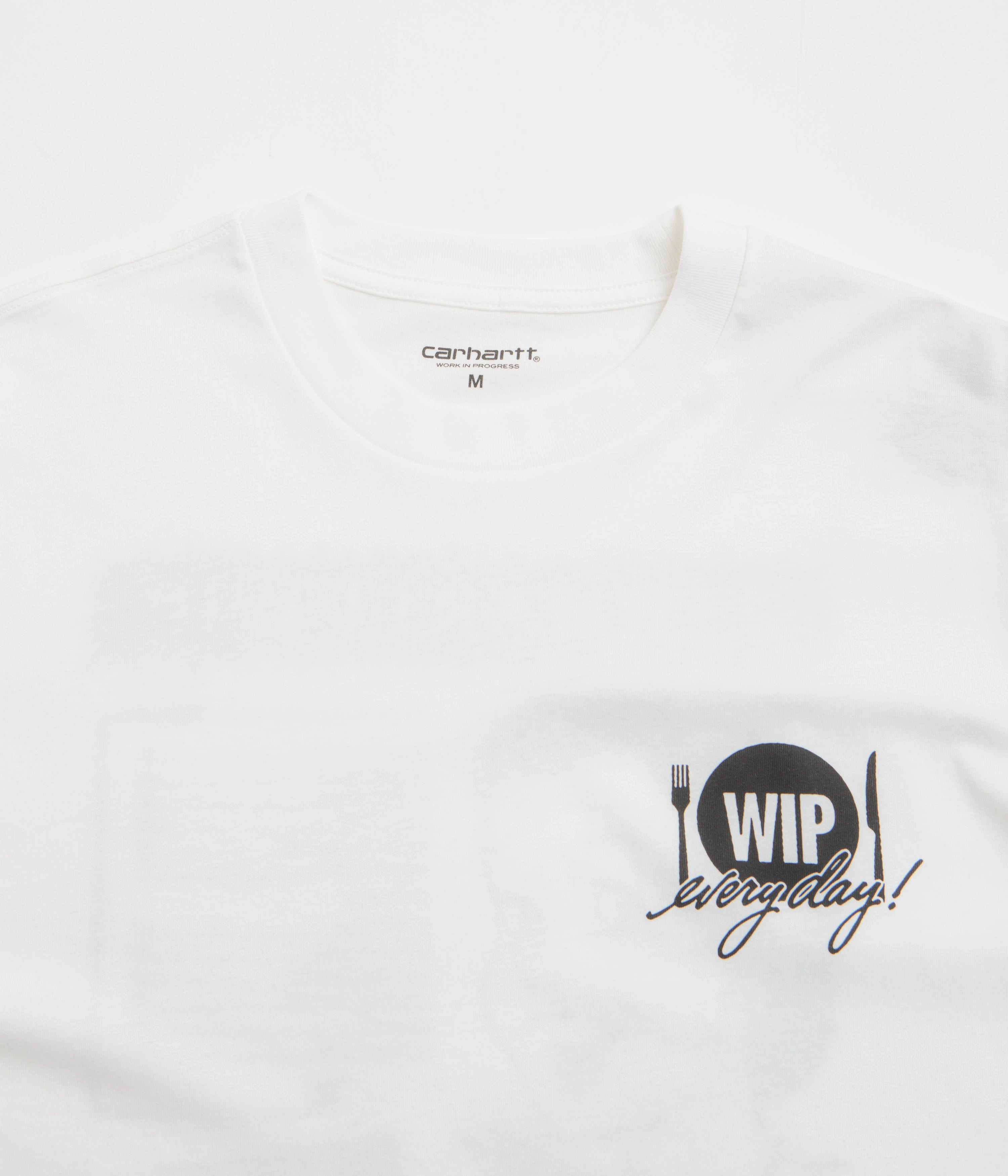 Carhartt Catalogue T-Shirt - White / Black Flexible Collar Sleek Fit