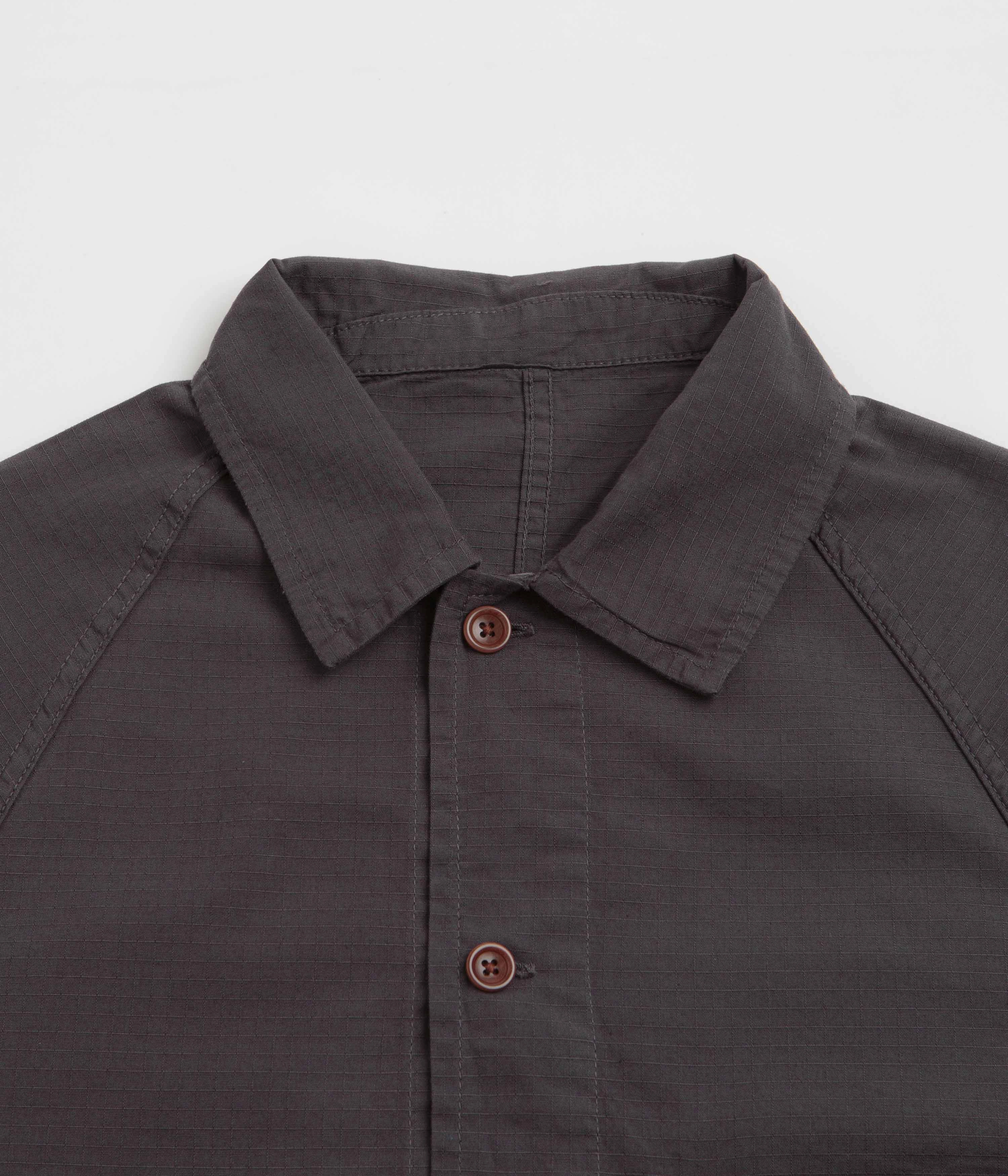 Service Works Ripstop FOH Jacket - Washed Black Hypoallergenic Padding Double Stitched Seams