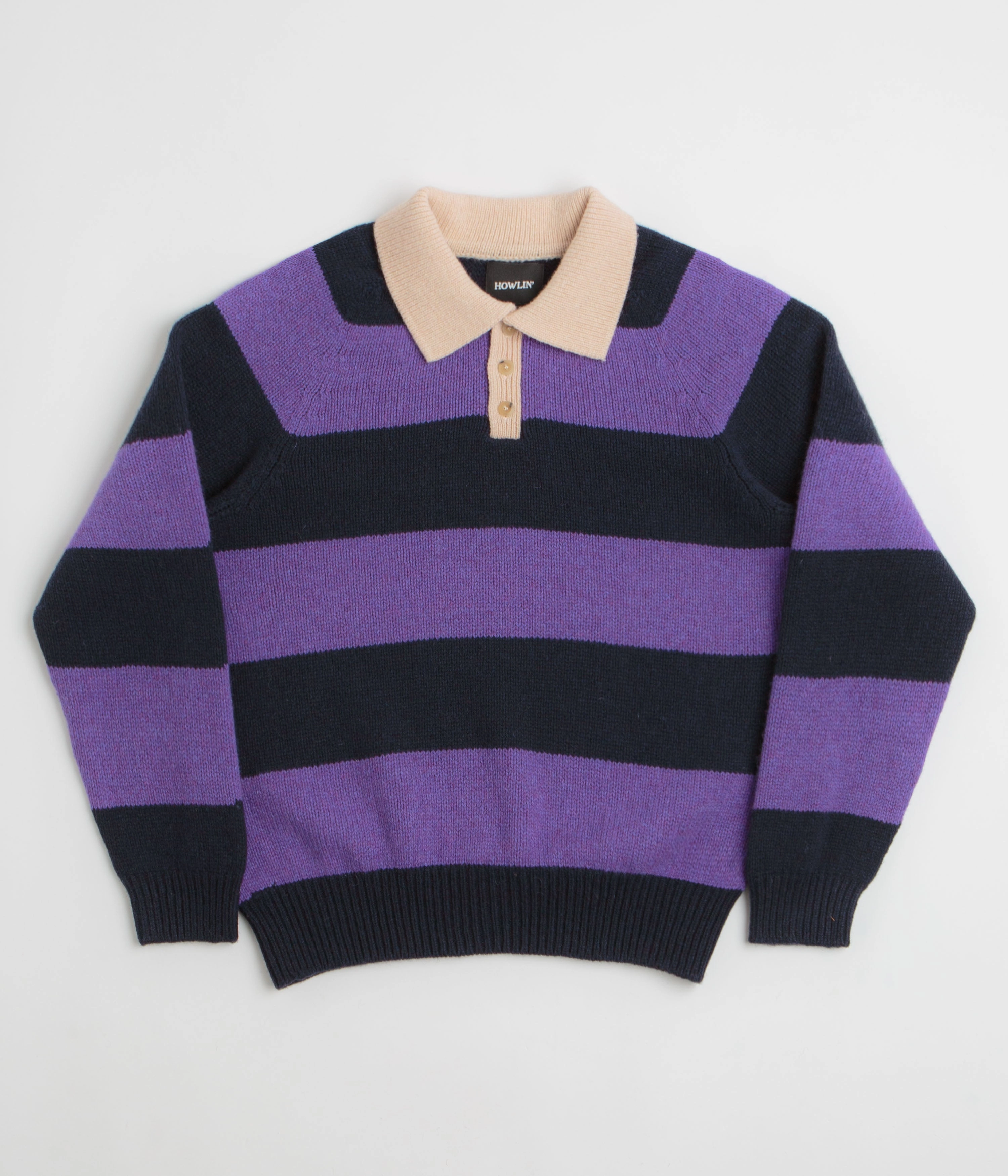 All Season Knit Howlin' Absolute Polo Knit Sweatshirt - Violet Dreams