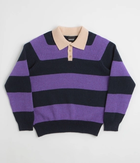 All Season Knit Howlin' Absolute Polo Knit Sweatshirt - Violet Dreams