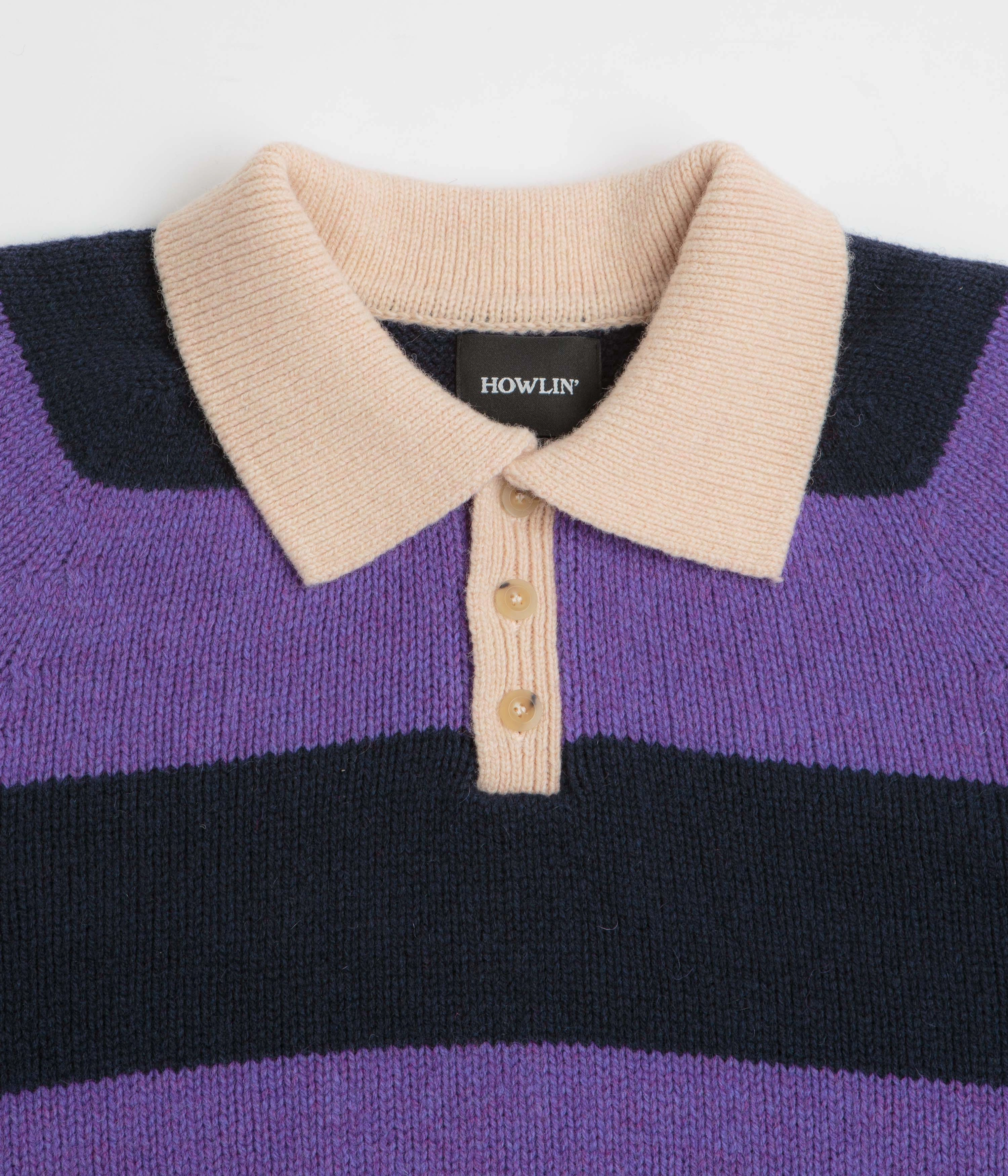 Classic Fit Howlin' Absolute Polo Knit Sweatshirt - Violet Dreams