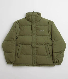 Light Pack Option Moisture Wicking Fabric Polar Basic Puffer Jacket - Army Green