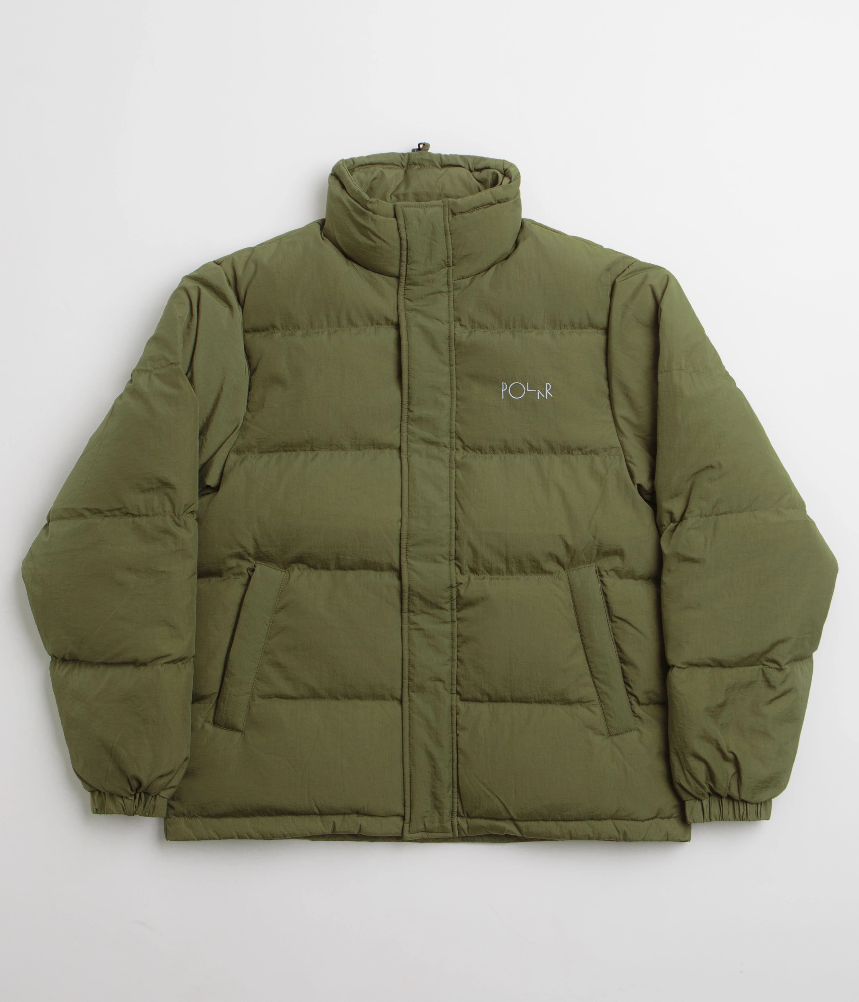 Light Pack Option Moisture Wicking Fabric Polar Basic Puffer Jacket - Army Green