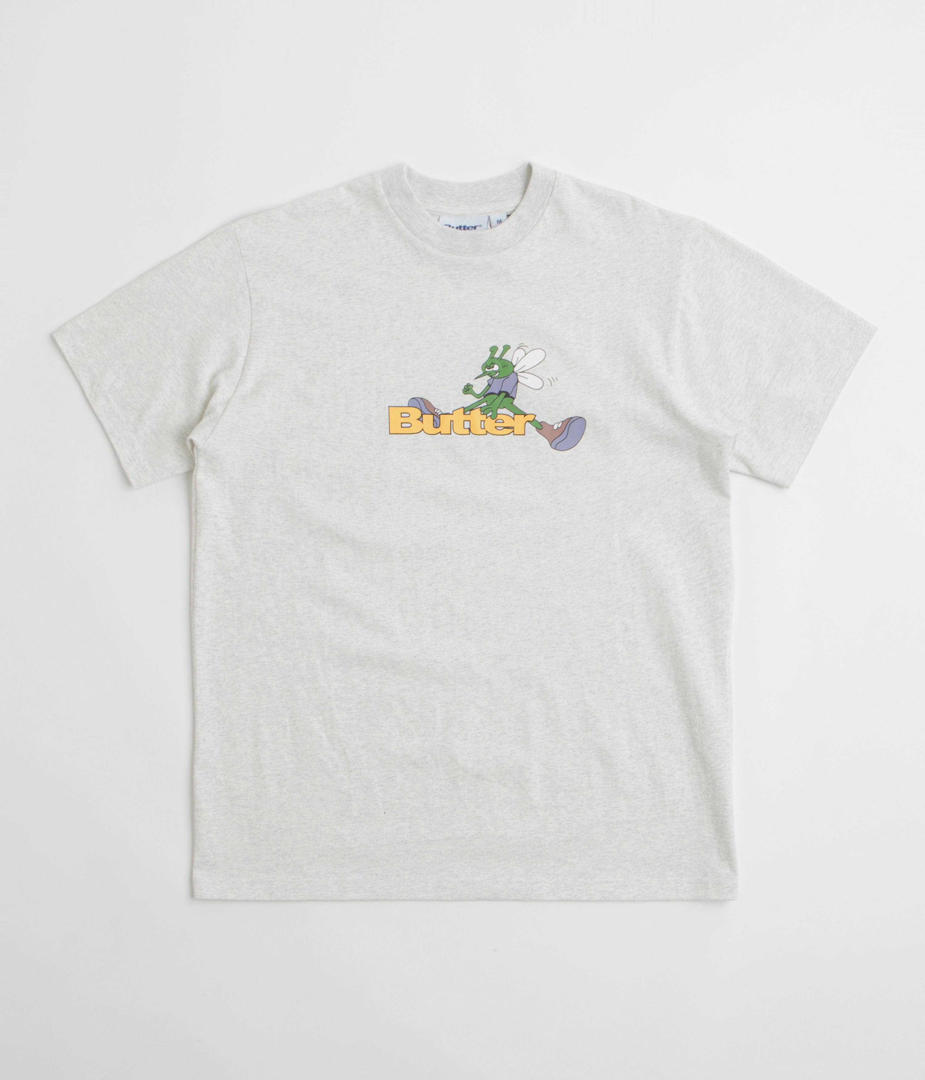 Smart Casual Look Butter Goods Skeeter Logo T-Shirt - Ash