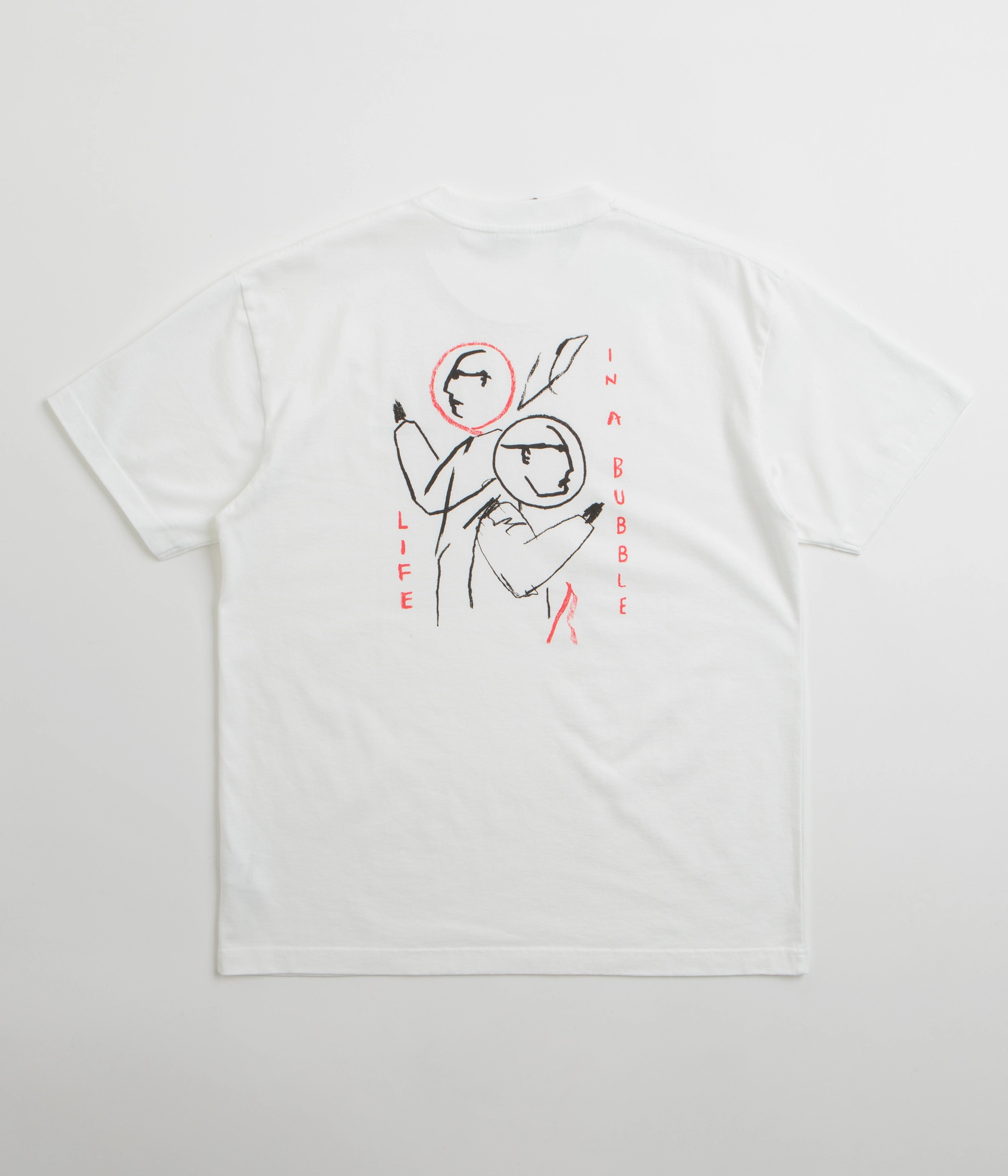 MinimalistStitching Polar Life in a Bubble T-Shirt - White