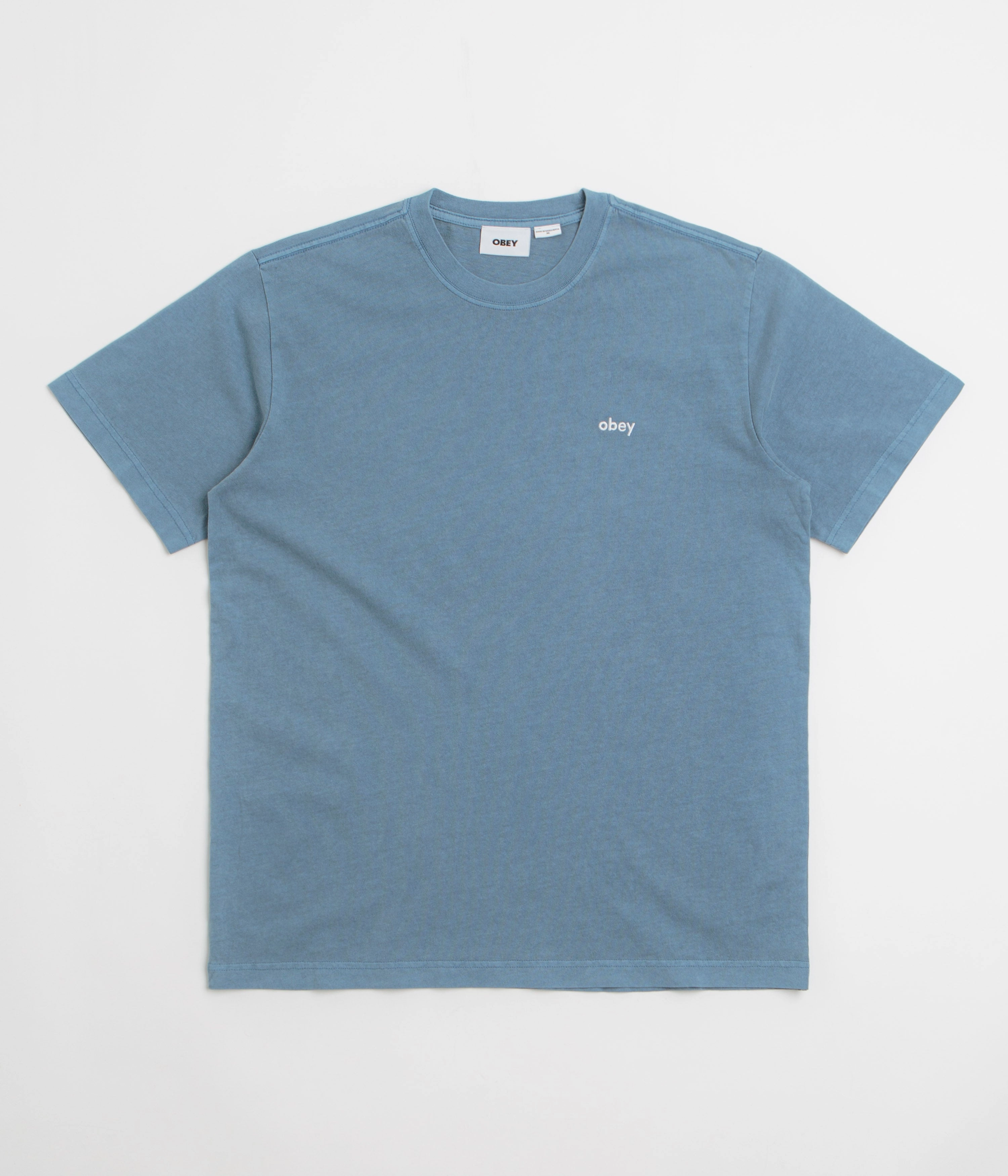 Obey Lowercase Pigment T-Shirt - Pigment Coronet Blue Outdoor Comfort Style
