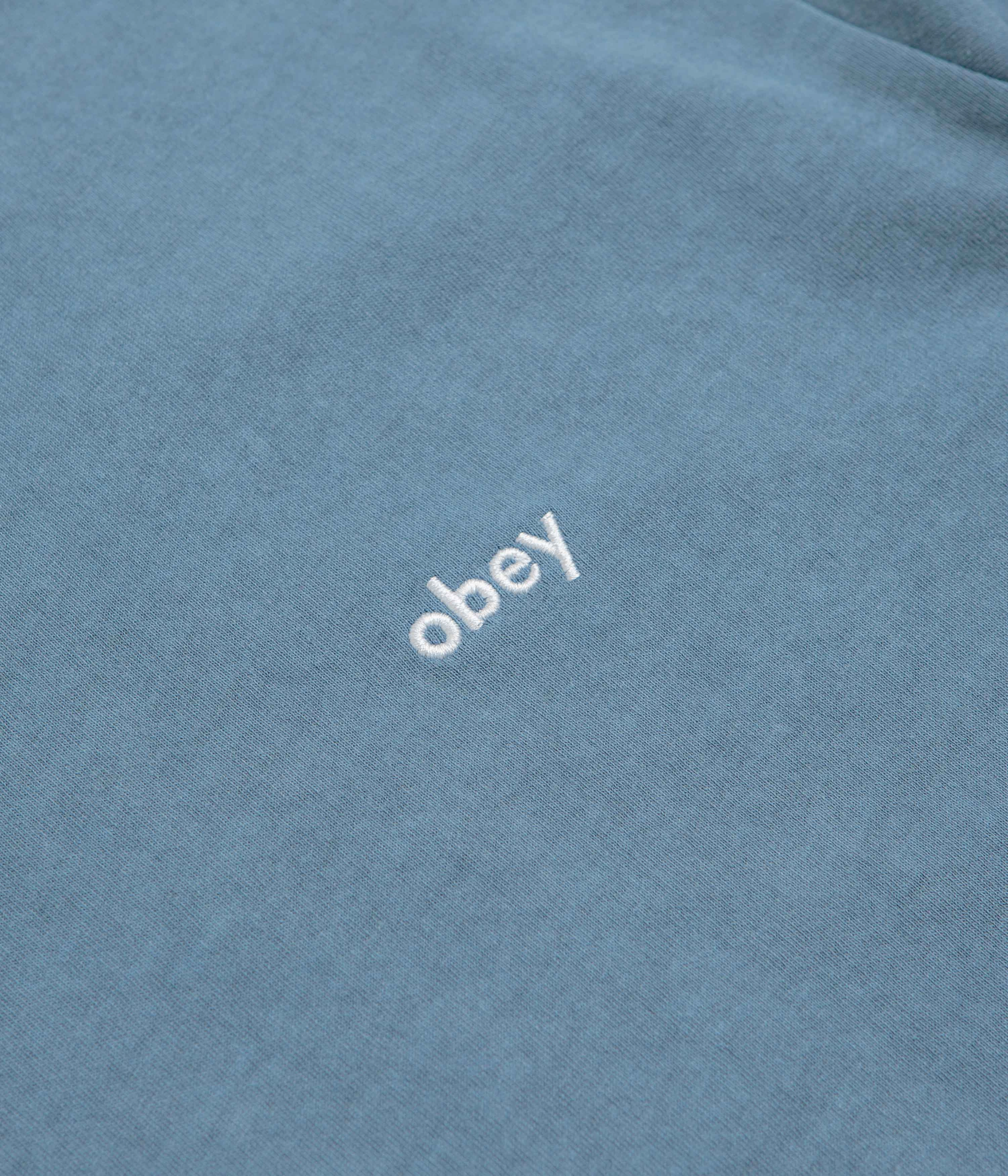 Obey Lowercase Pigment T-Shirt - Pigment Coronet Blue Timeless Comfort Wear