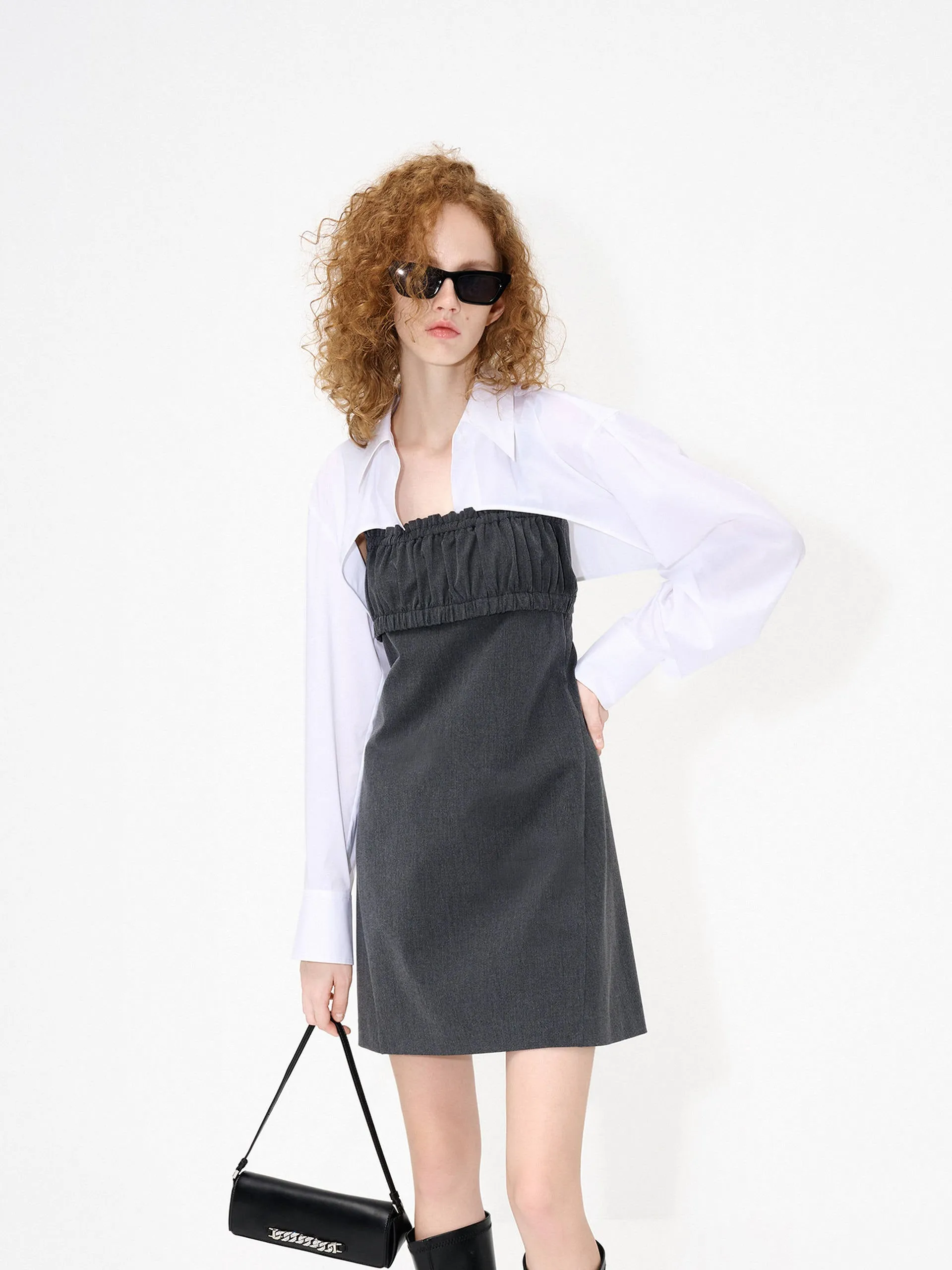 Contrasting Shirt Dress EcoFriendlyDye Refined touch